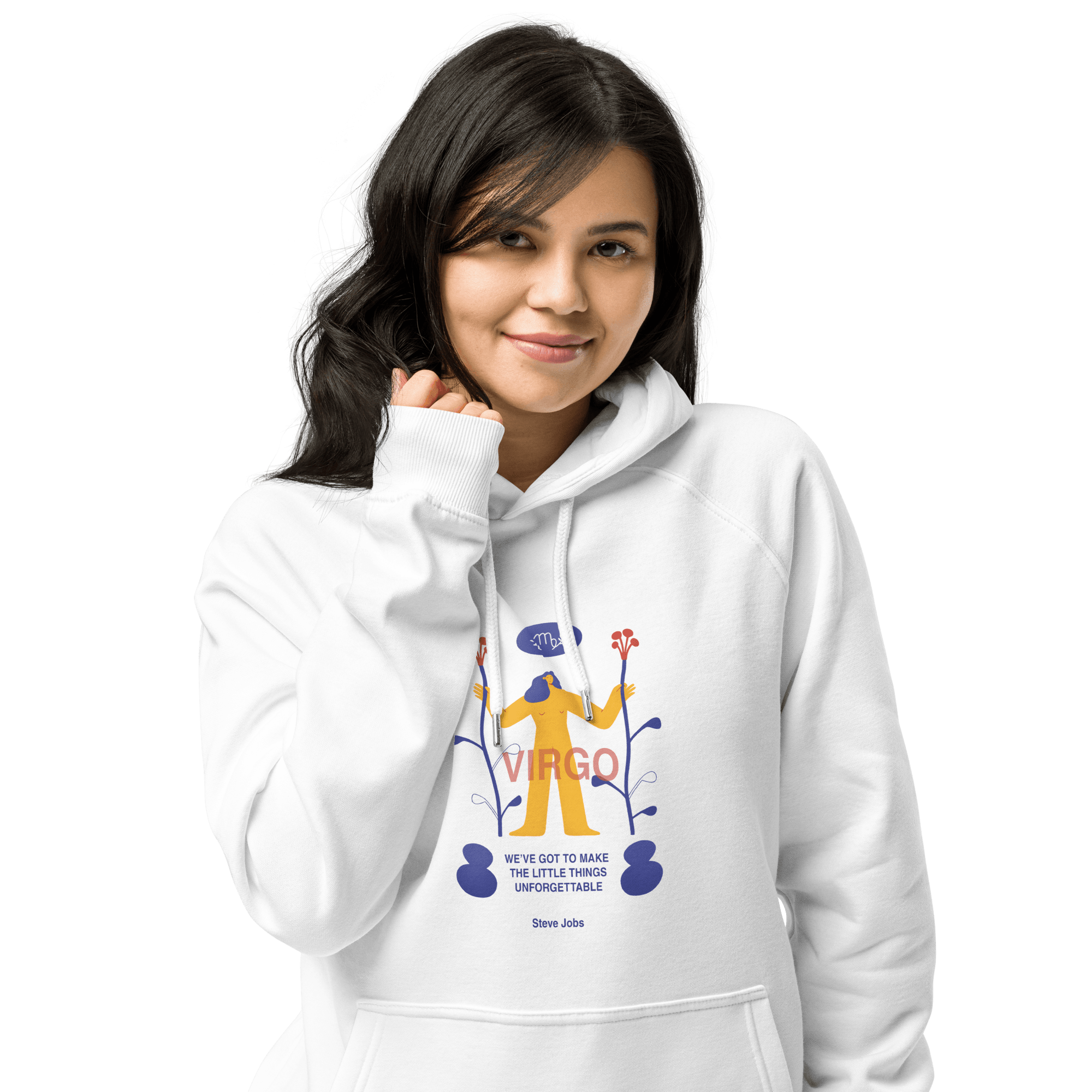 Virgo Unisex Eco Raglan Hoodie - Steve Jobs Edition - 