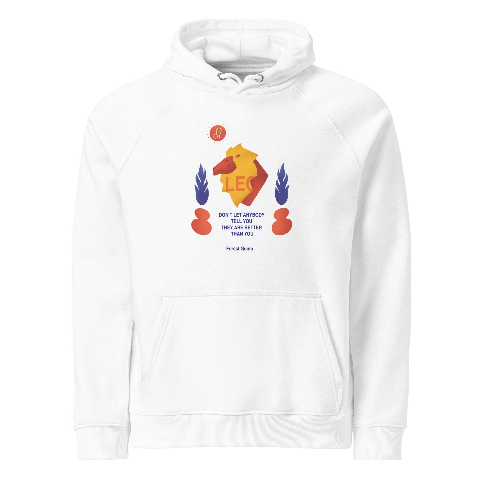 Leo Unisex Eco Raglan Hoodie - Forrest Gump Edition - 