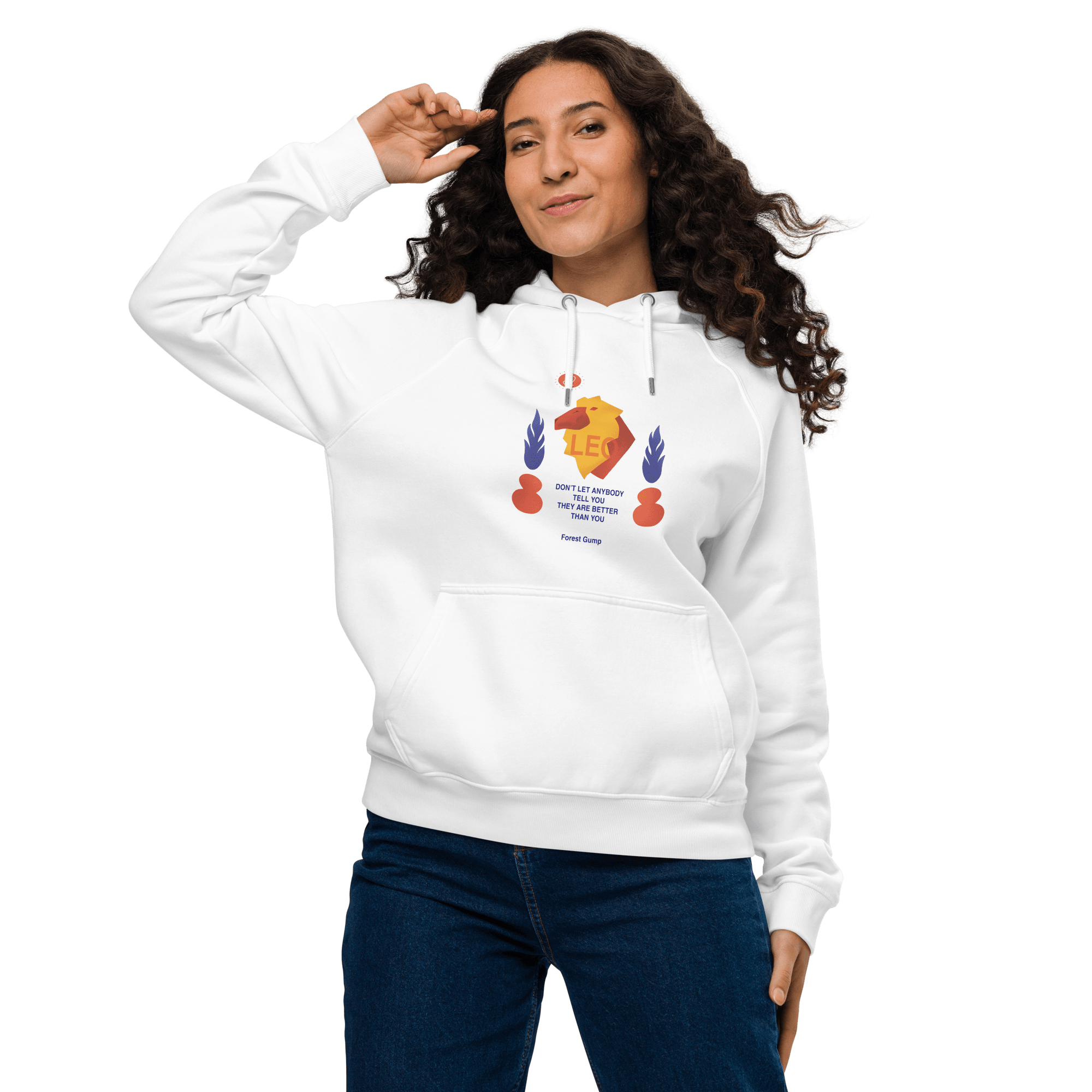 Leo Unisex Eco Raglan Hoodie - Forrest Gump Edition - 