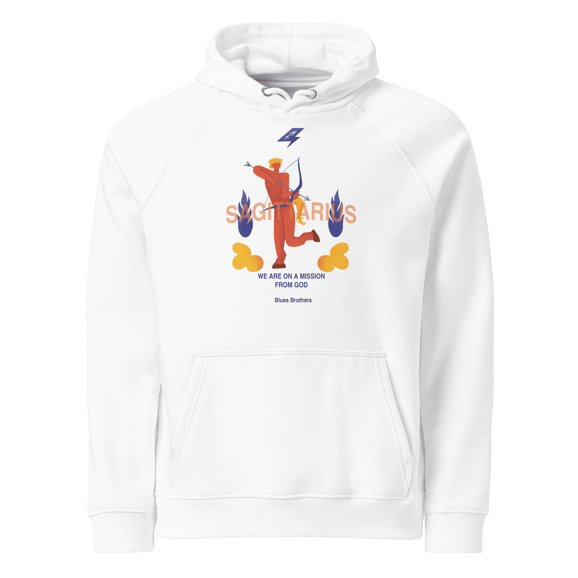 Sagittarius Unisex Eco Raglan Hoodie - The Blues Brothers Edition - 