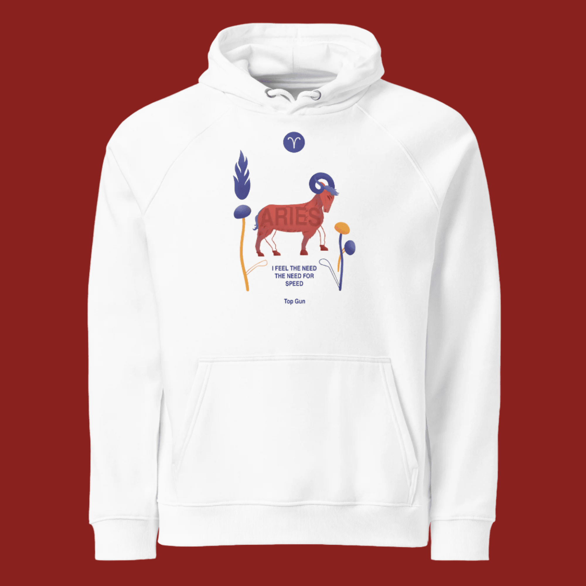 Aries Unisex Eco Raglan Hoodie Top Gun - Edition - 