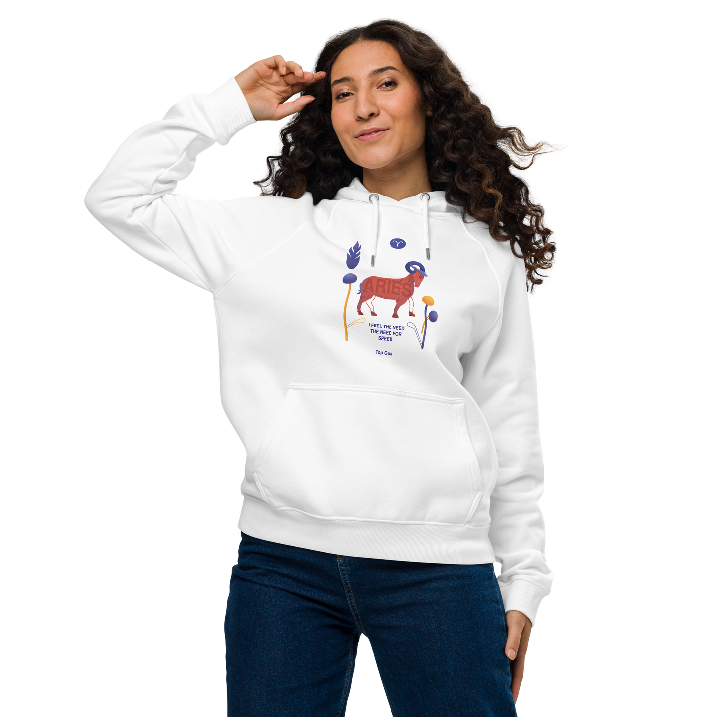 Aries Unisex Eco Raglan Hoodie Top Gun - Edition