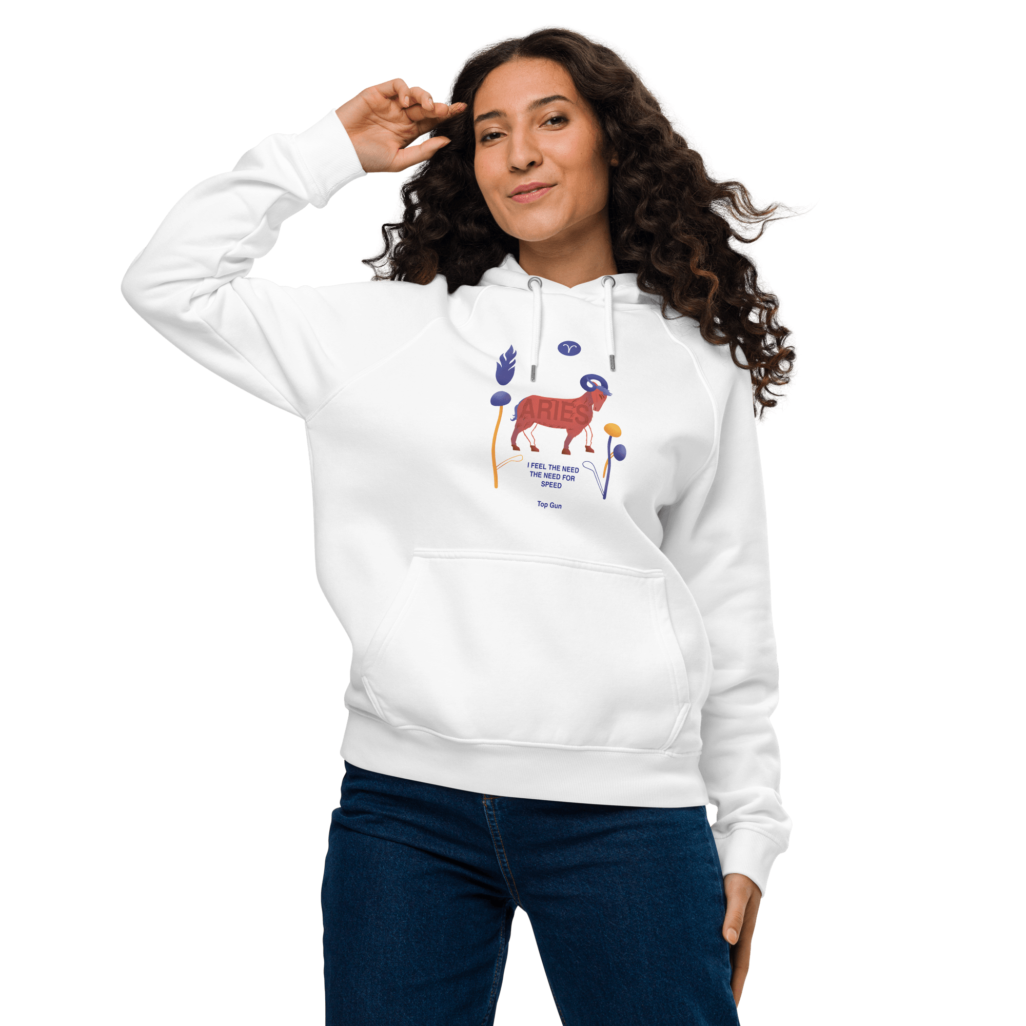 Aries Unisex Eco Raglan Hoodie Top Gun - Edition - 