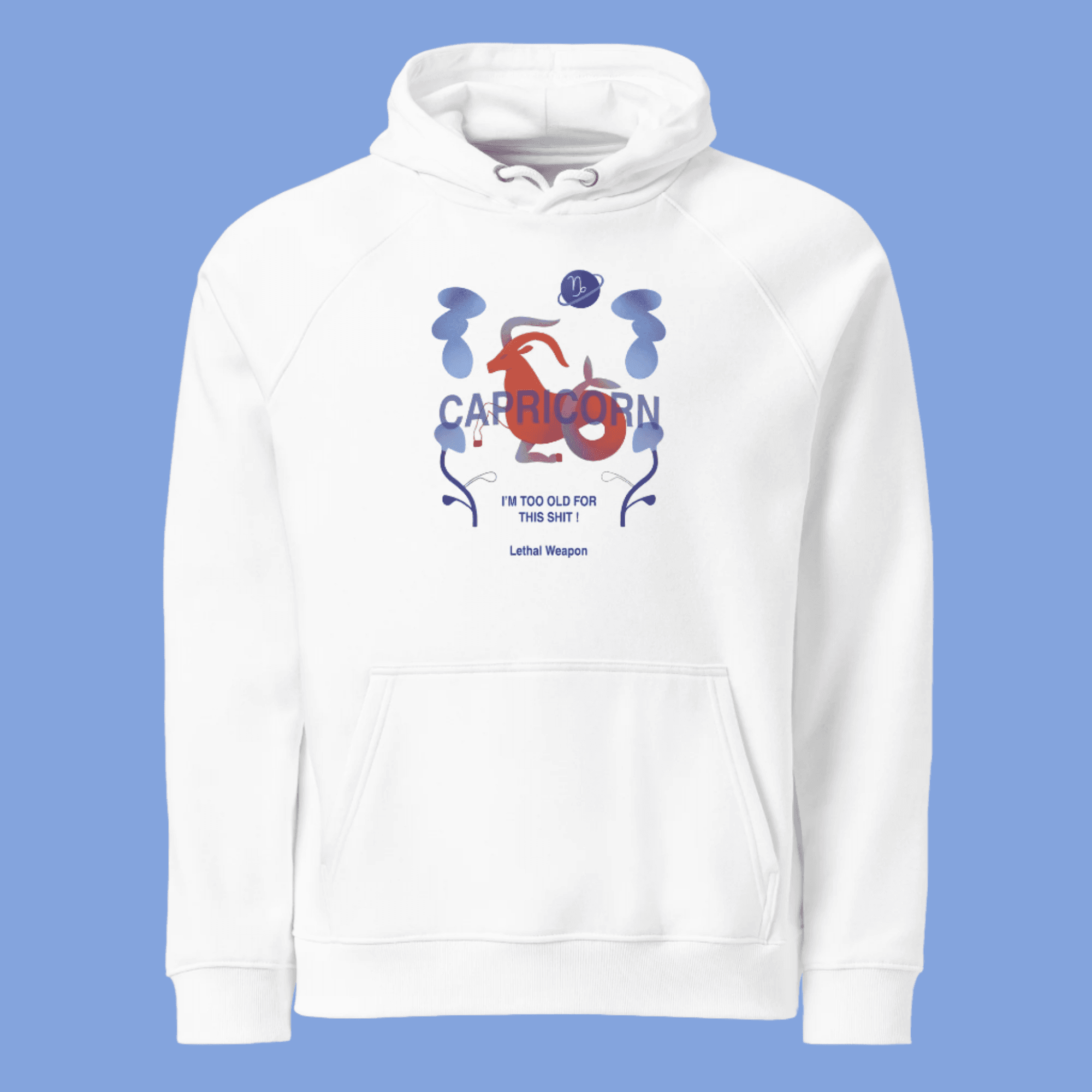 Capricorn Unisex Eco Raglan Hoodie - Lethal Weapon Edition - 