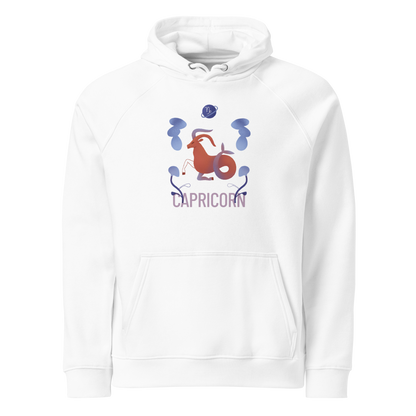 Capricorn Unisex Eco Raglan Hoodie - Raw Edition