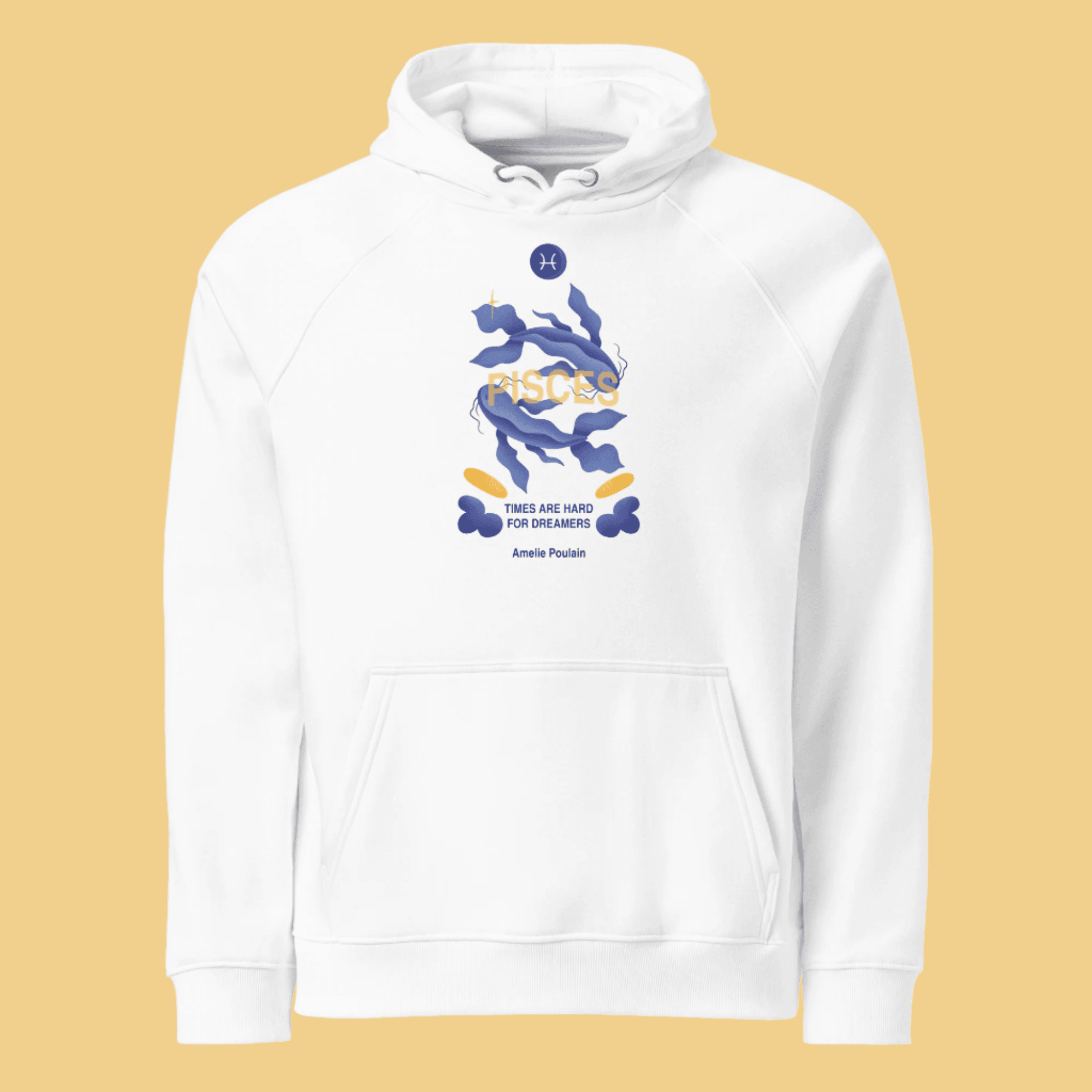 Pisces Unisex Eco Raglan Hoodie - Amelie Poulain Edition - 