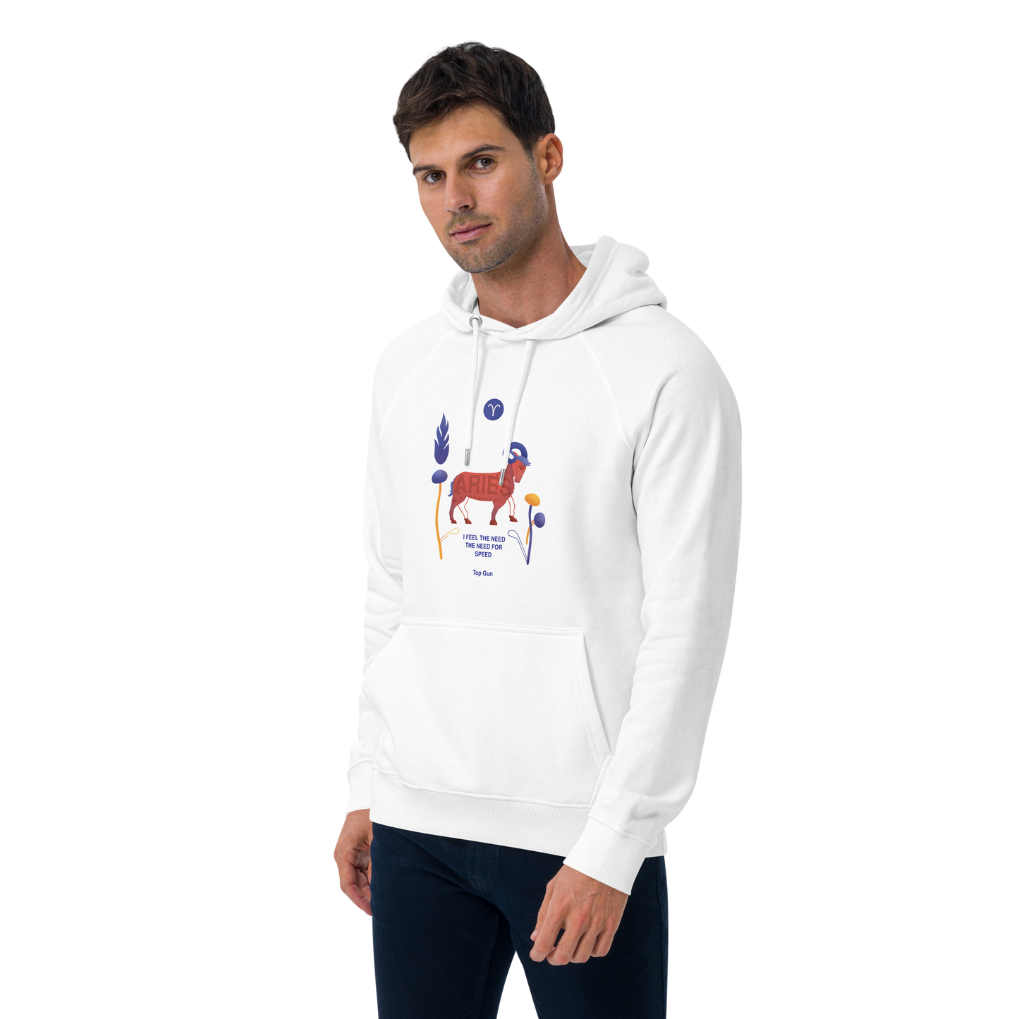 Aries Unisex Eco Raglan Hoodie Top Gun - Edition