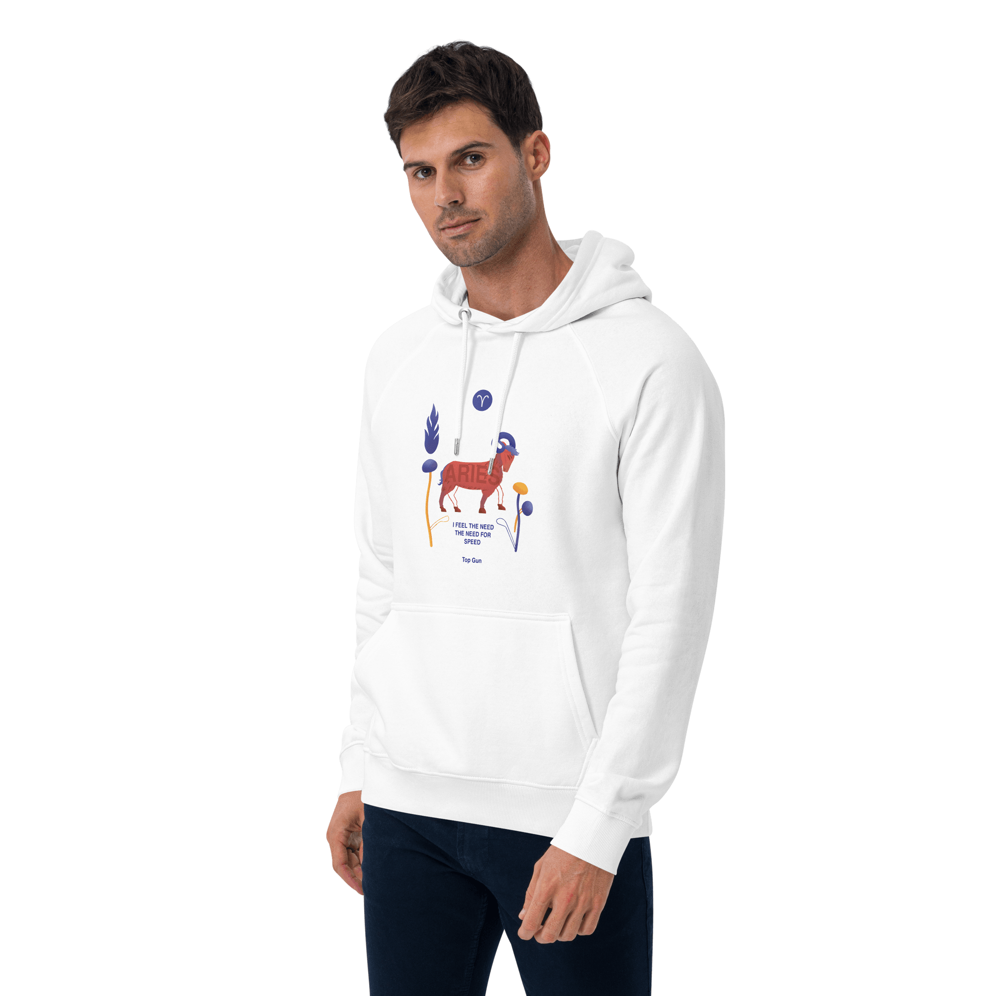 Aries Unisex Eco Raglan Hoodie Top Gun - Edition - 
