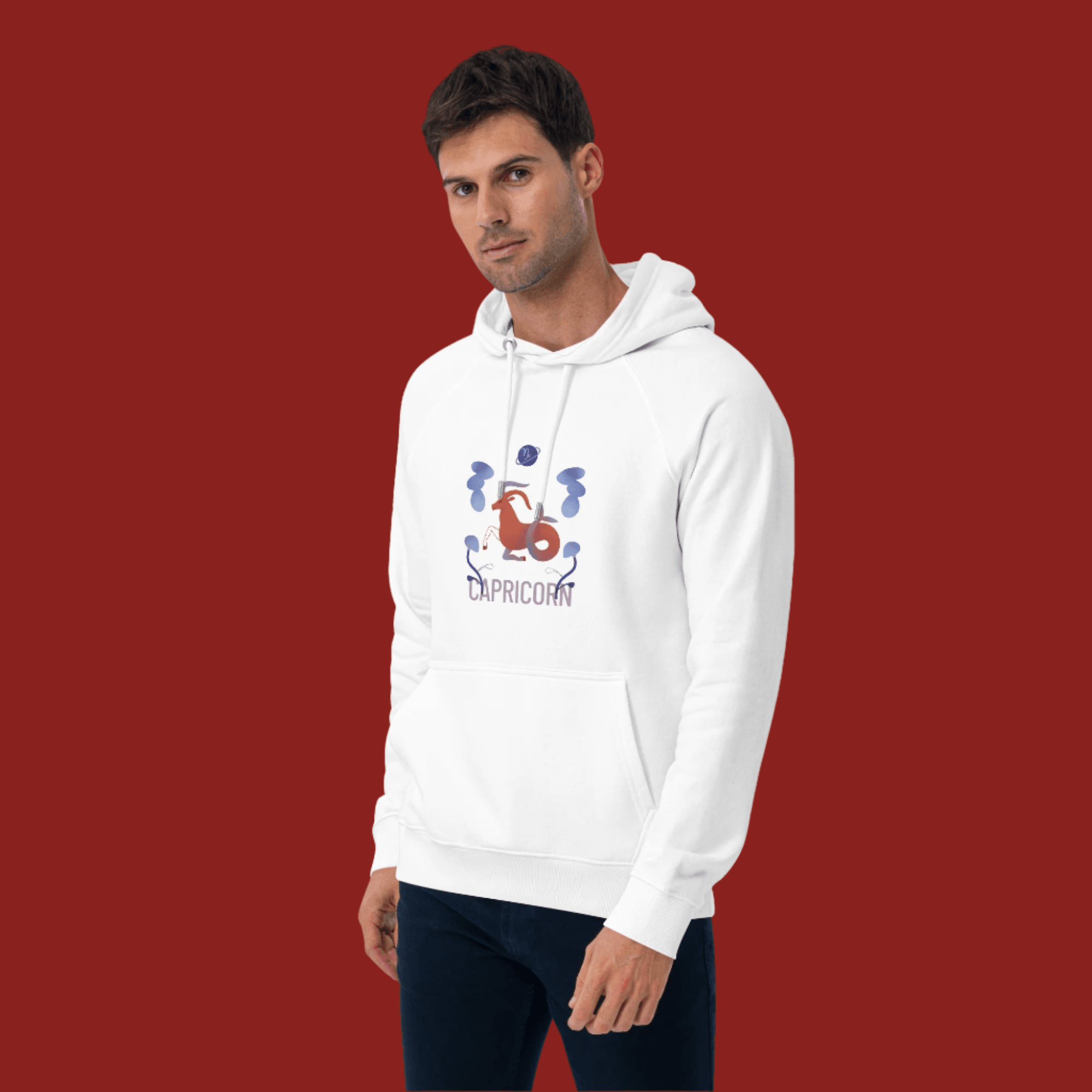 Capricorn Unisex Eco Raglan Hoodie - Raw Edition - 