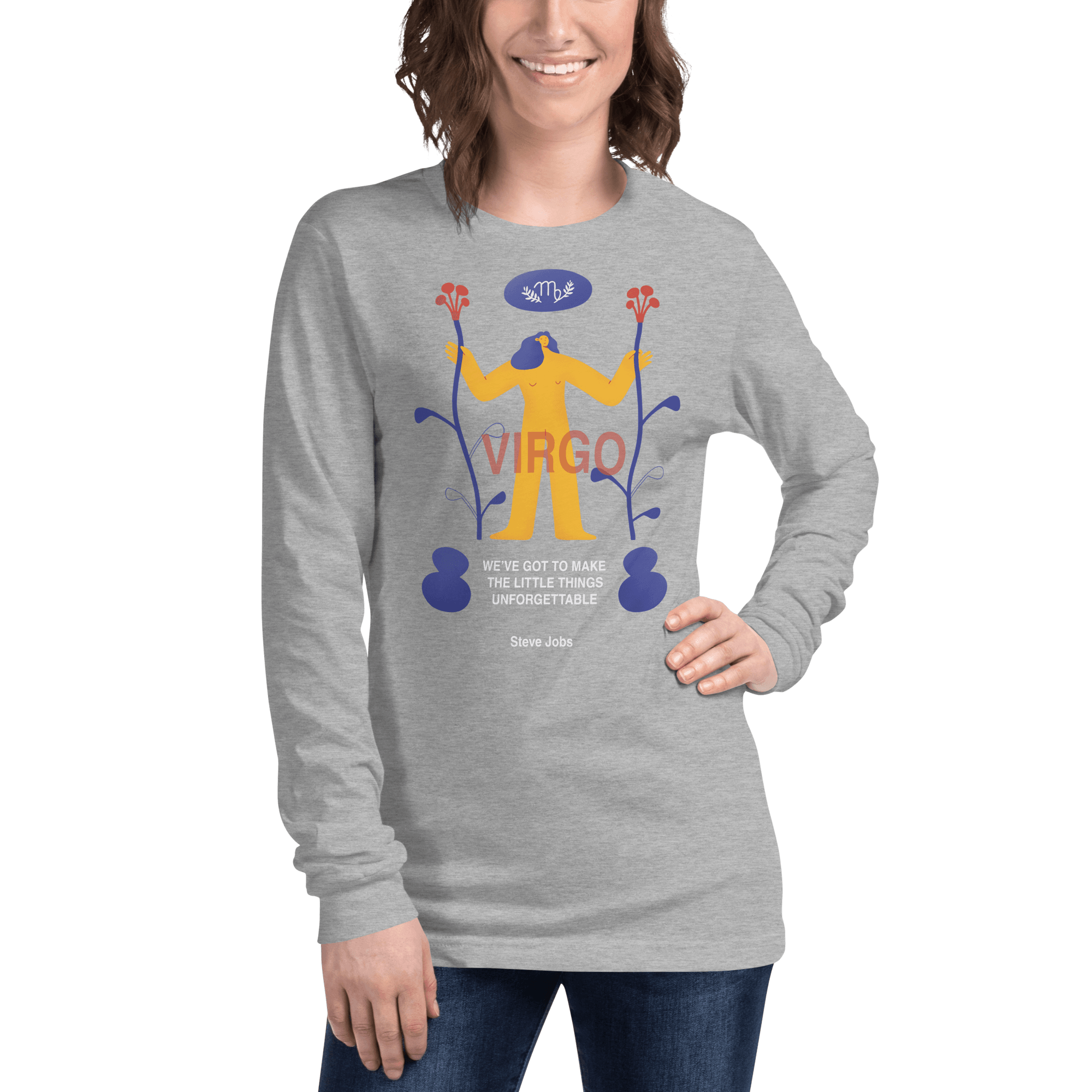 VIRGO Unisex Long Sleeve Tee Steve Jobs Edition - 