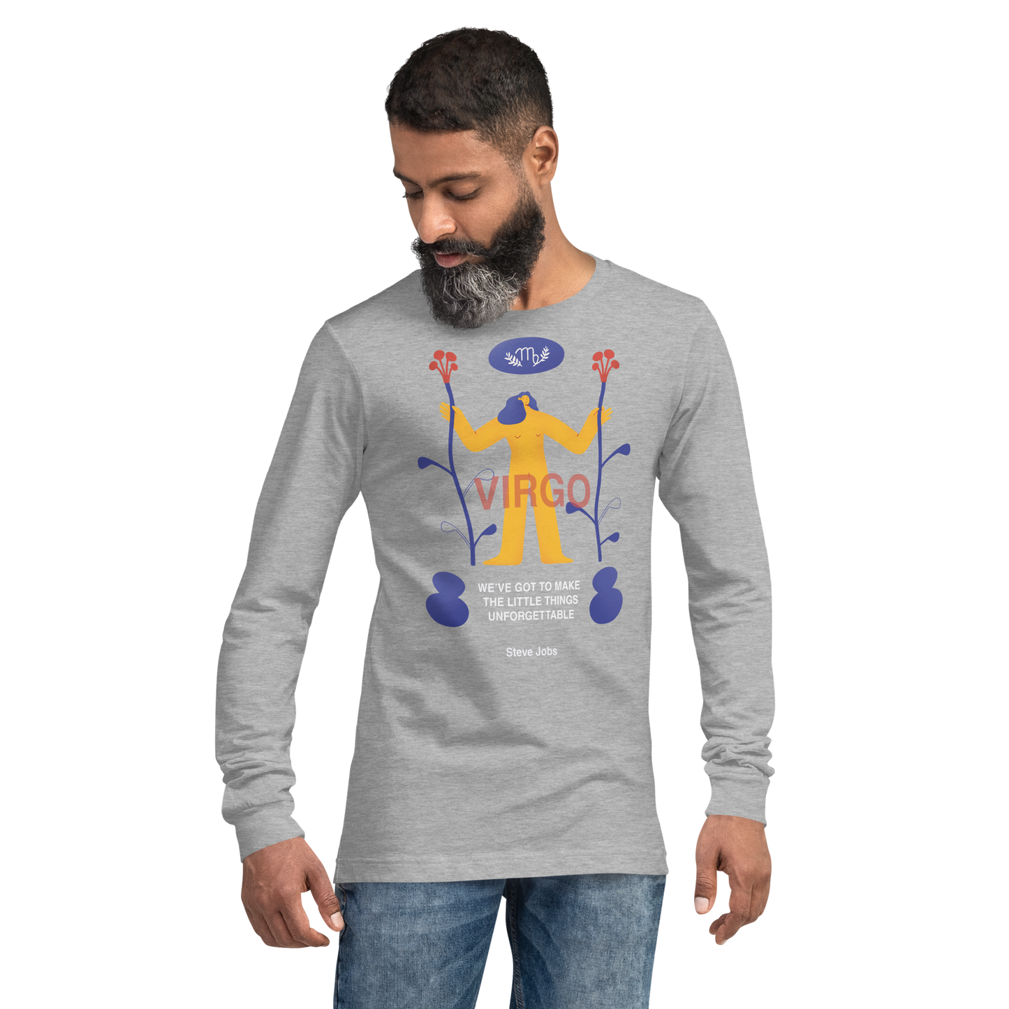 VIRGO Unisex Long Sleeve Tee Steve Jobs Edition