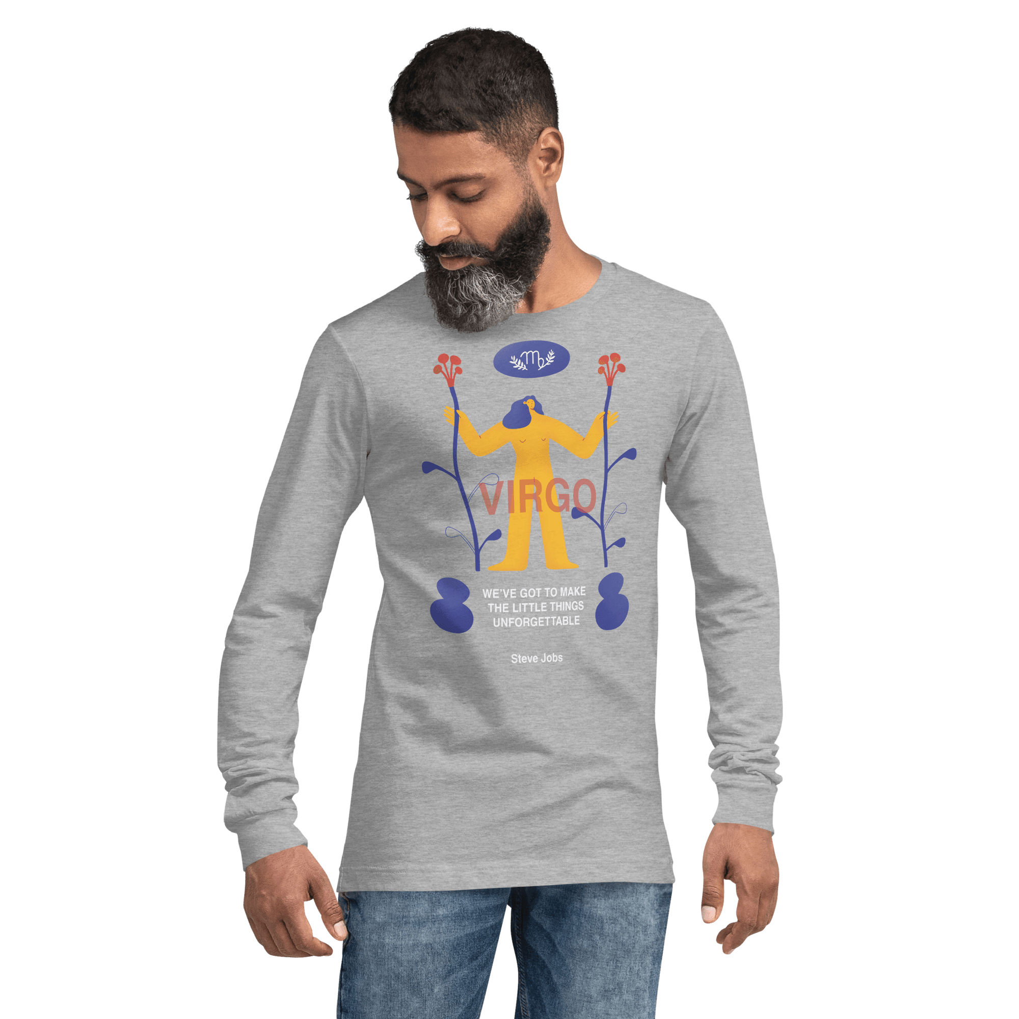 VIRGO Unisex Long Sleeve Tee Steve Jobs Edition - 