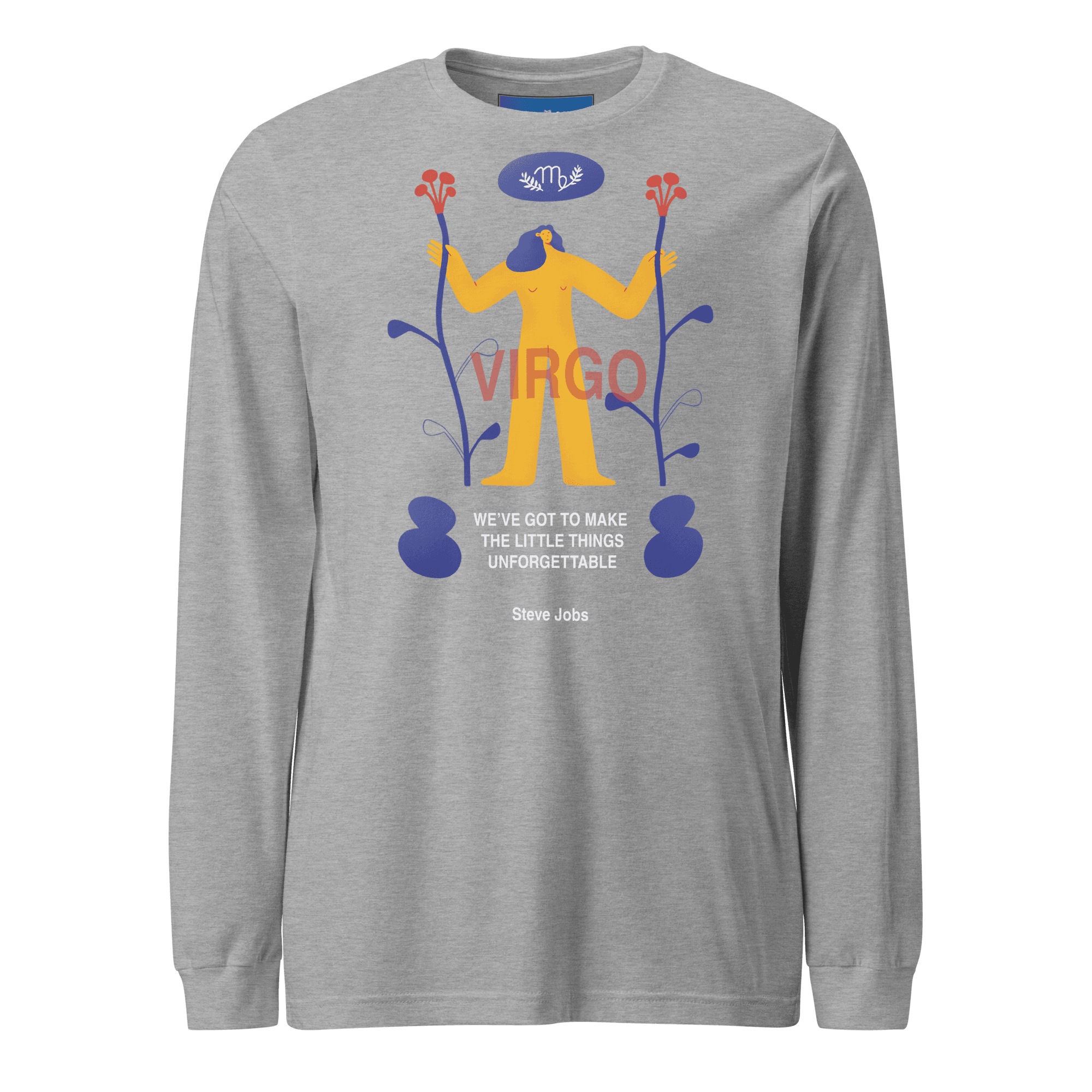 VIRGO Unisex Long Sleeve Tee Steve Jobs Edition - 