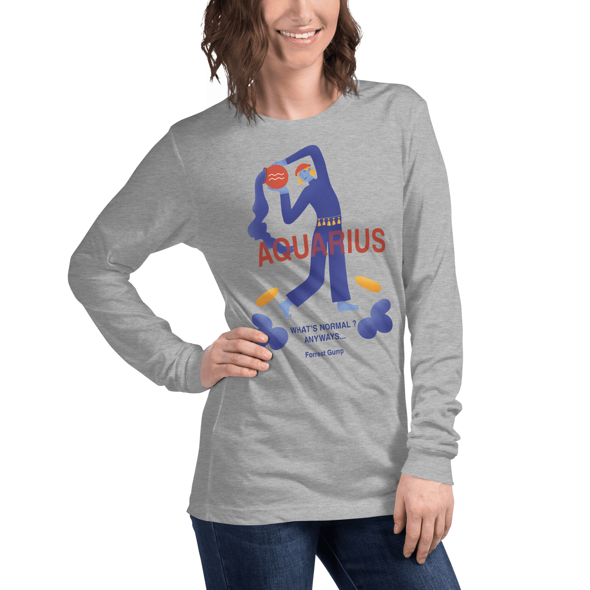 Aquarius Unisex Long Sleeve Tee - Forrest Gump Edition - 