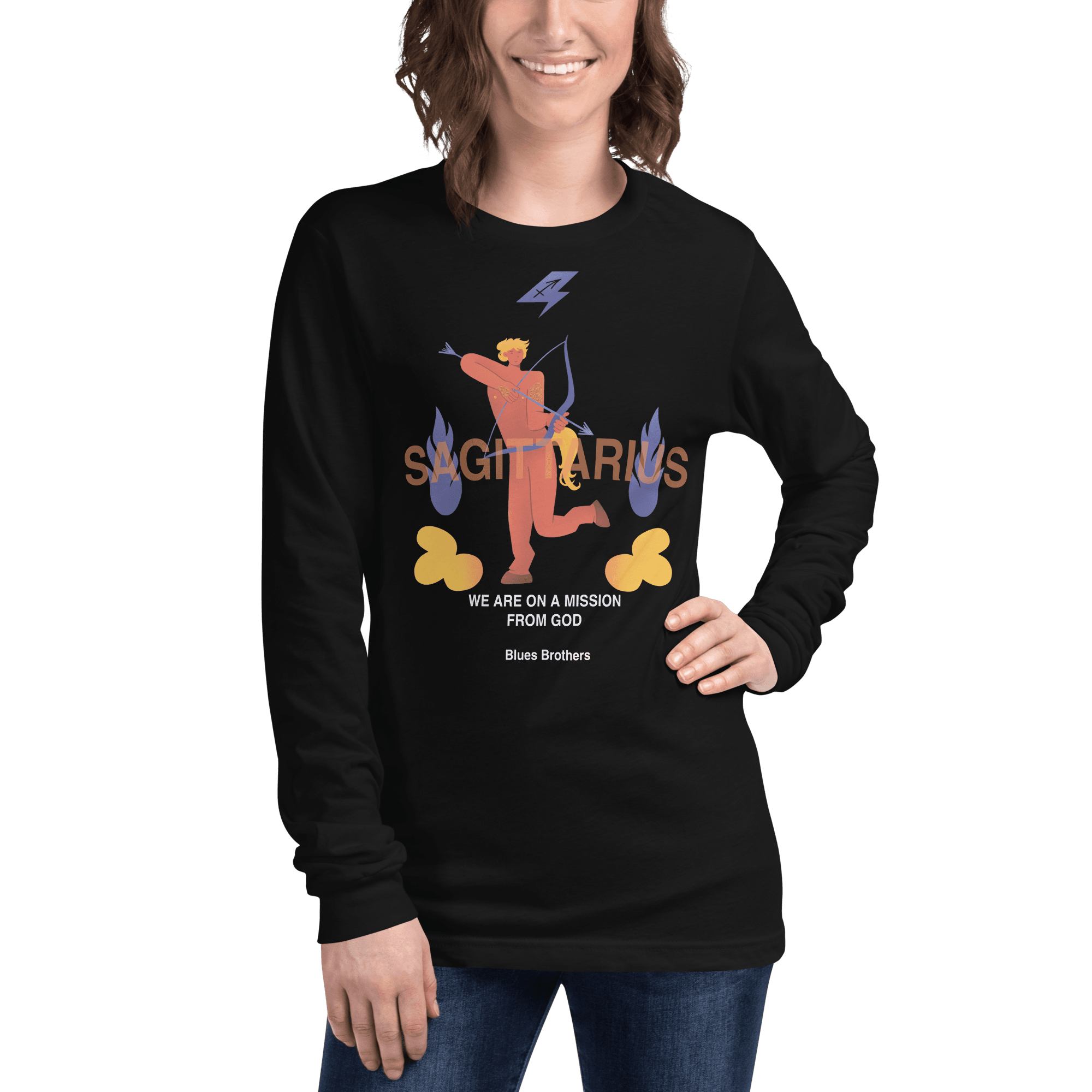 Sagittarius Unisex Long Sleeve Tee - The Blues Brothers Edition - 
