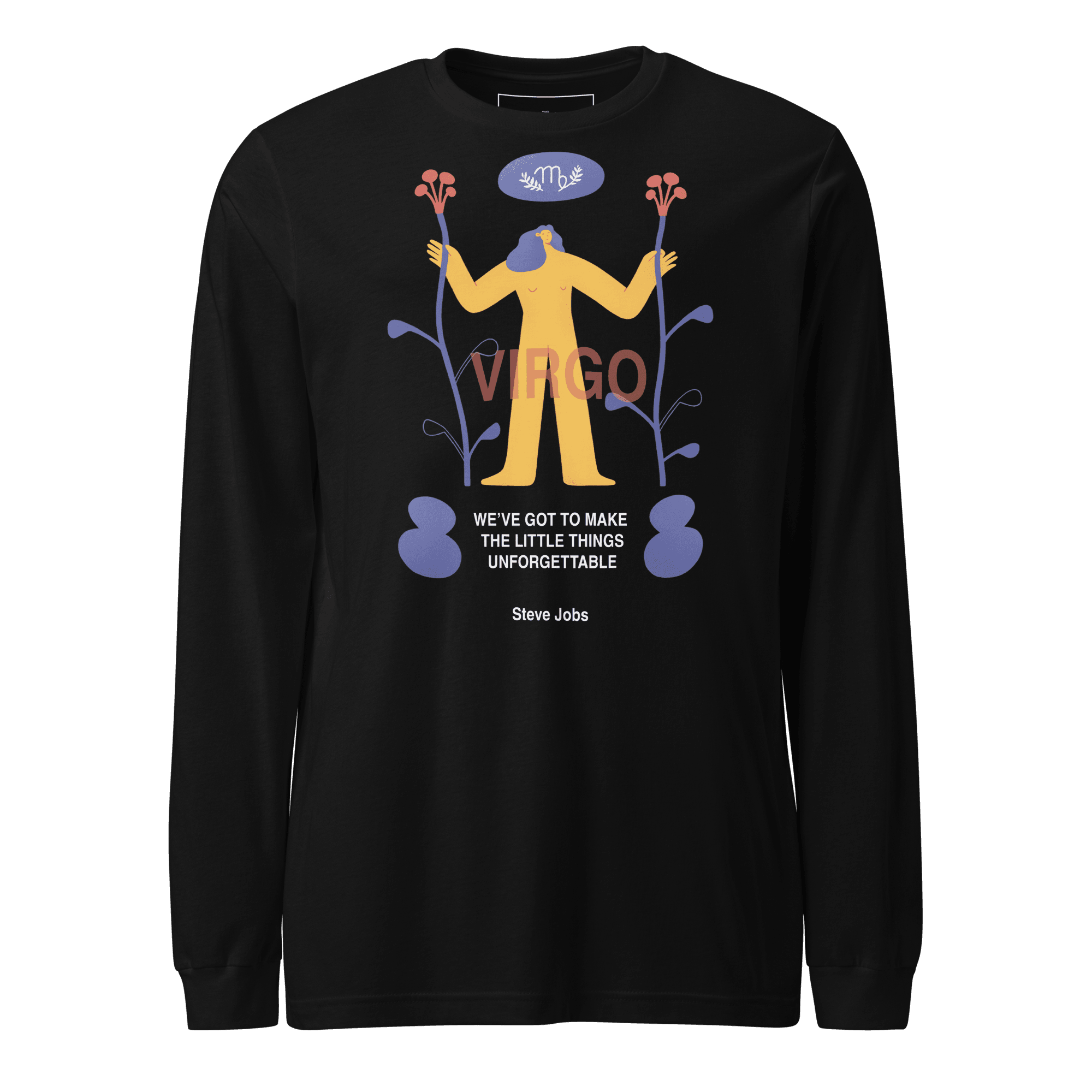 VIRGO Unisex Long Sleeve Tee Steve Jobs Edition - 