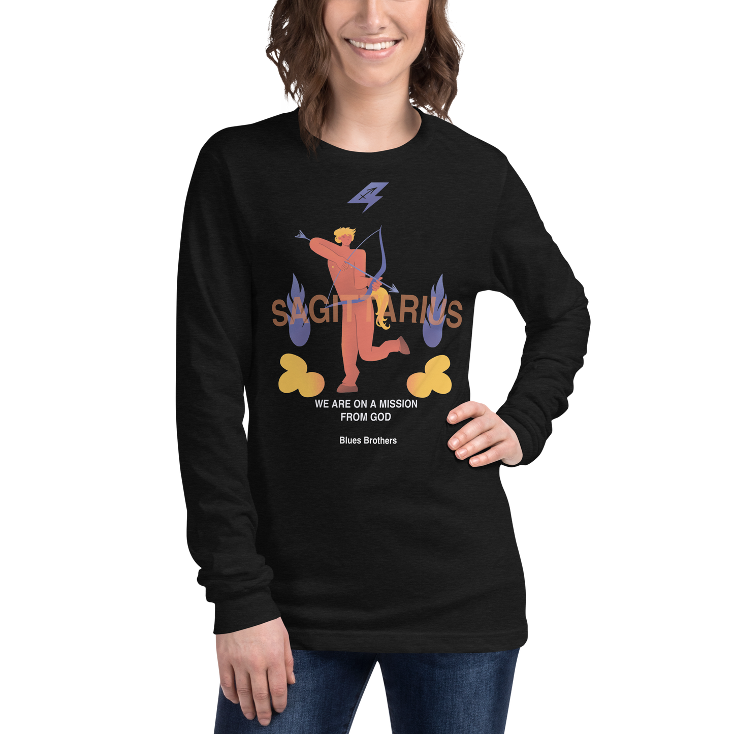 Sagittarius Unisex Long Sleeve Tee - The Blues Brothers Edition