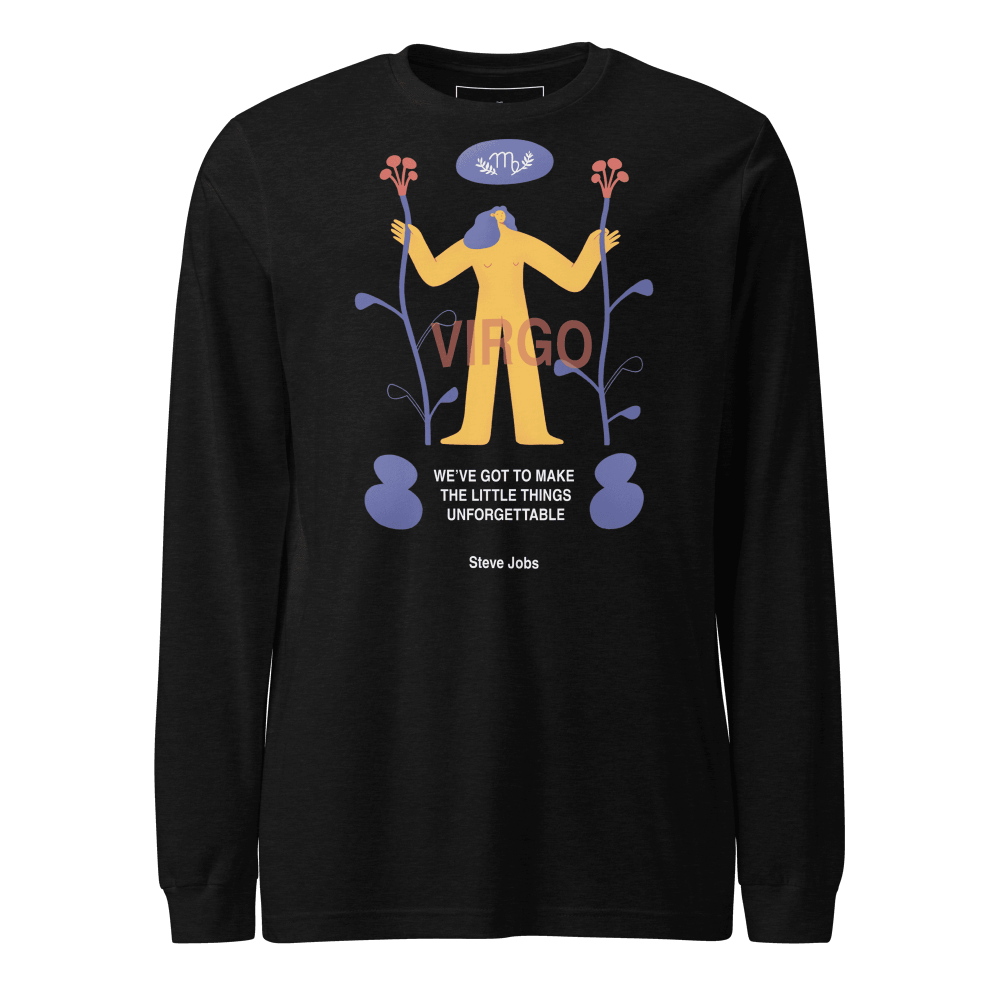 VIRGO Unisex Long Sleeve Tee Steve Jobs Edition - 