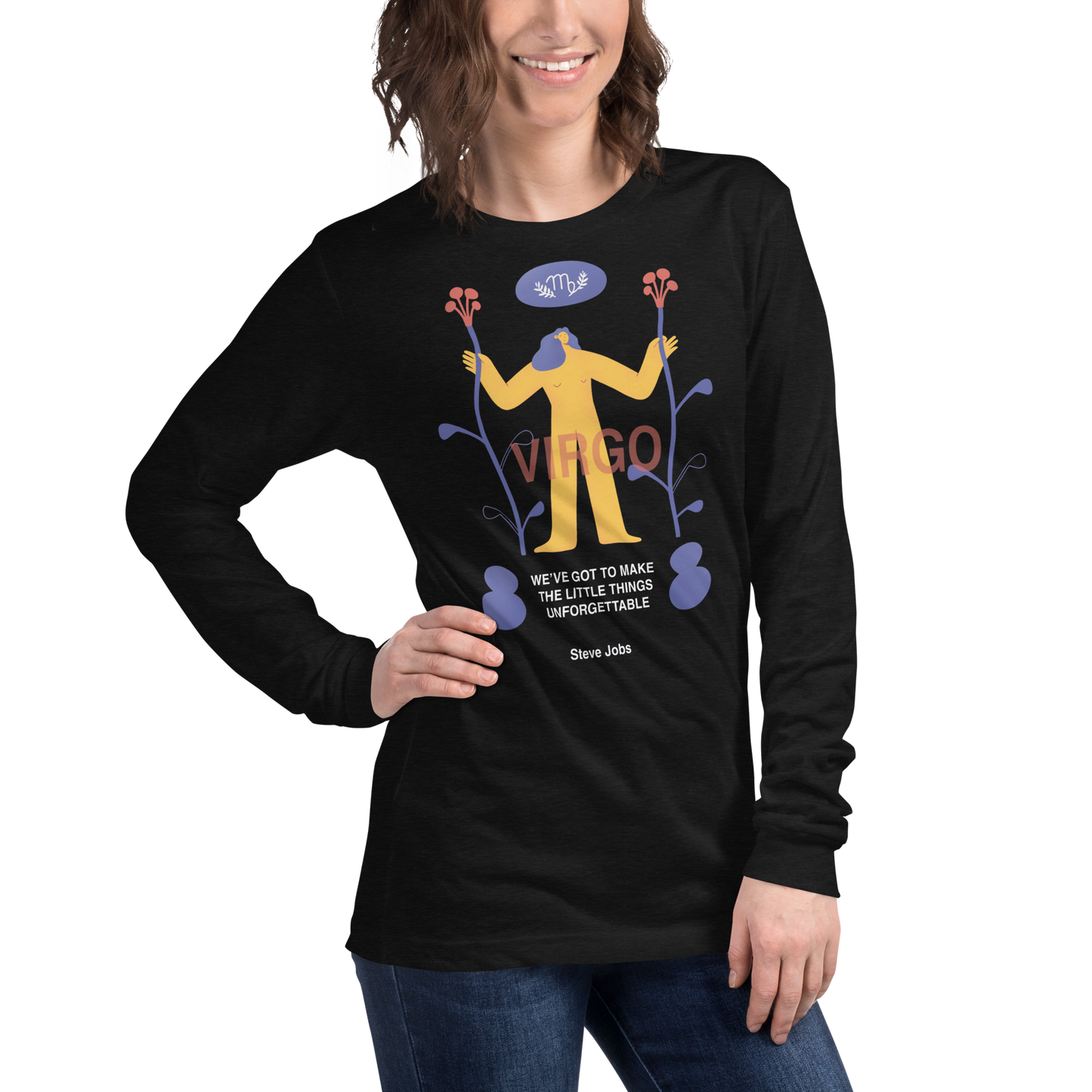 VIRGO Unisex Long Sleeve Tee Steve Jobs Edition