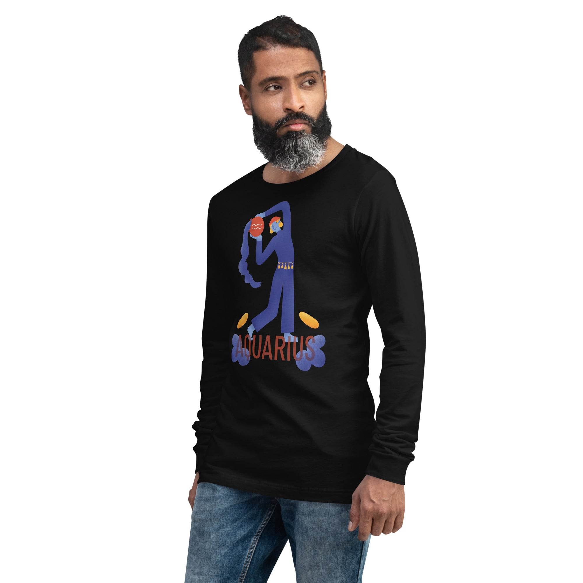Aquarius Unisex Long Sleeve Tee - Raw Edition - 
