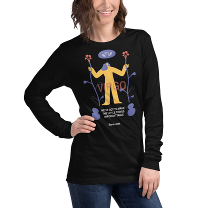 VIRGO Unisex Long Sleeve Tee Steve Jobs Edition