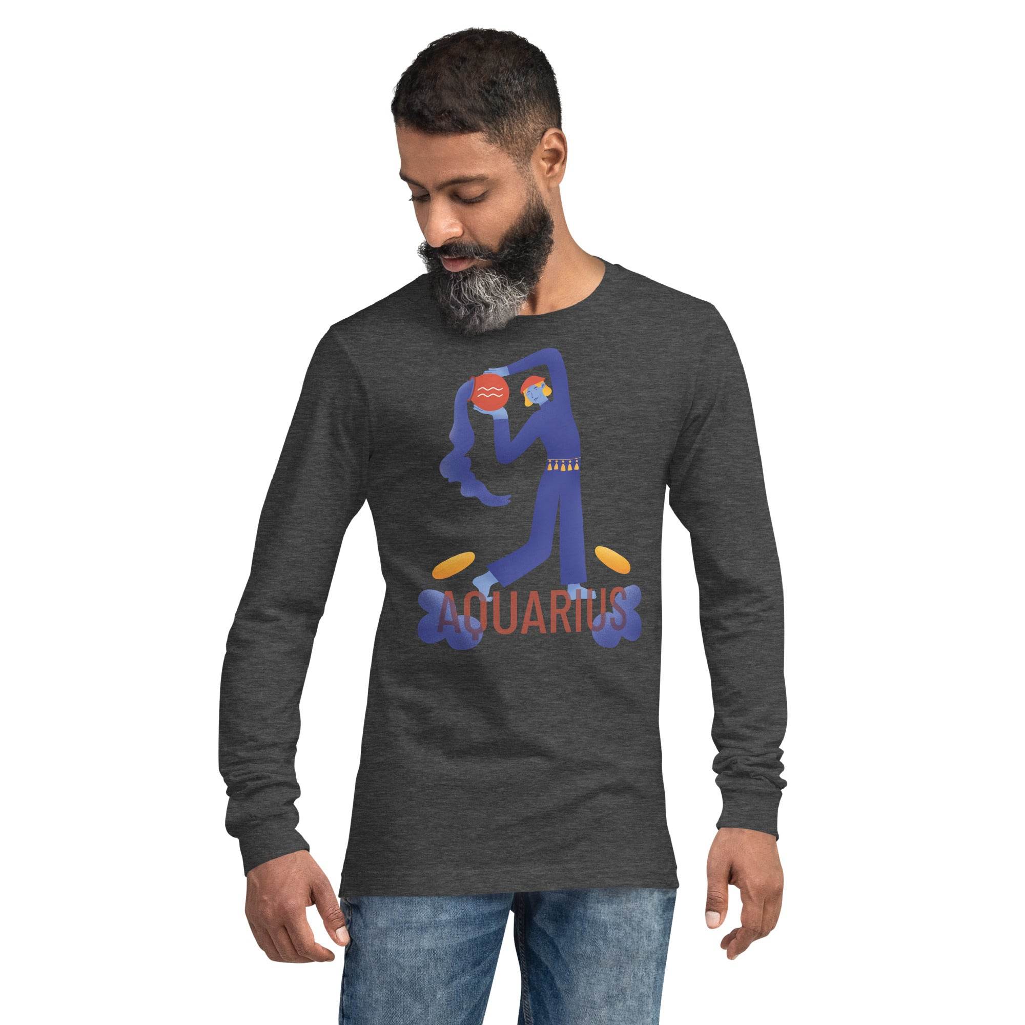 Aquarius Unisex Long Sleeve Tee - Raw Edition - 