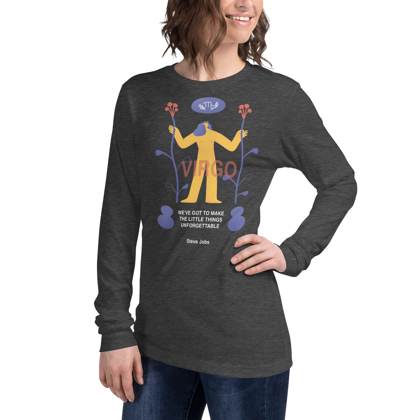 VIRGO Unisex Long Sleeve Tee Steve Jobs Edition