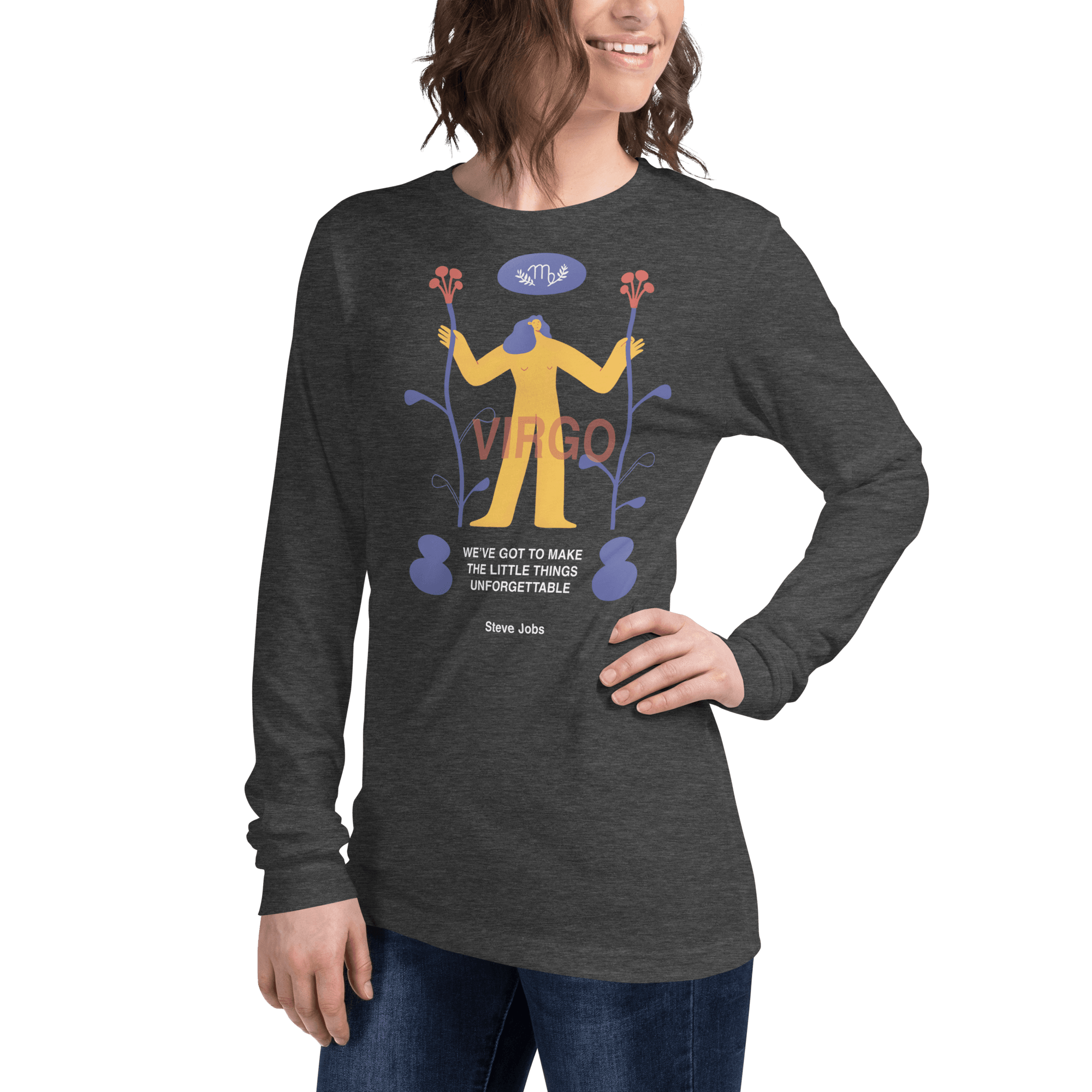 VIRGO Unisex Long Sleeve Tee Steve Jobs Edition - 