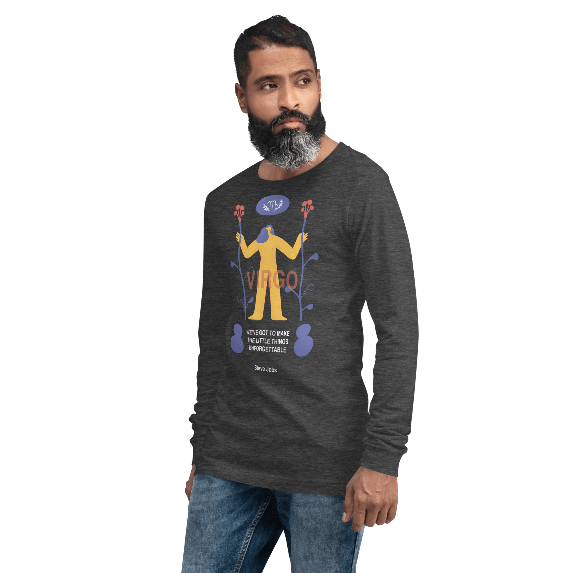 VIRGO Unisex Long Sleeve Tee Steve Jobs Edition - 