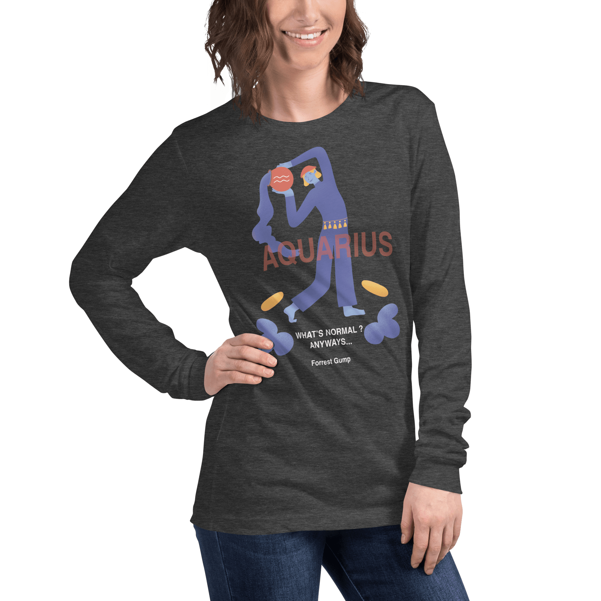 Aquarius Unisex Long Sleeve Tee - Forrest Gump Edition - 