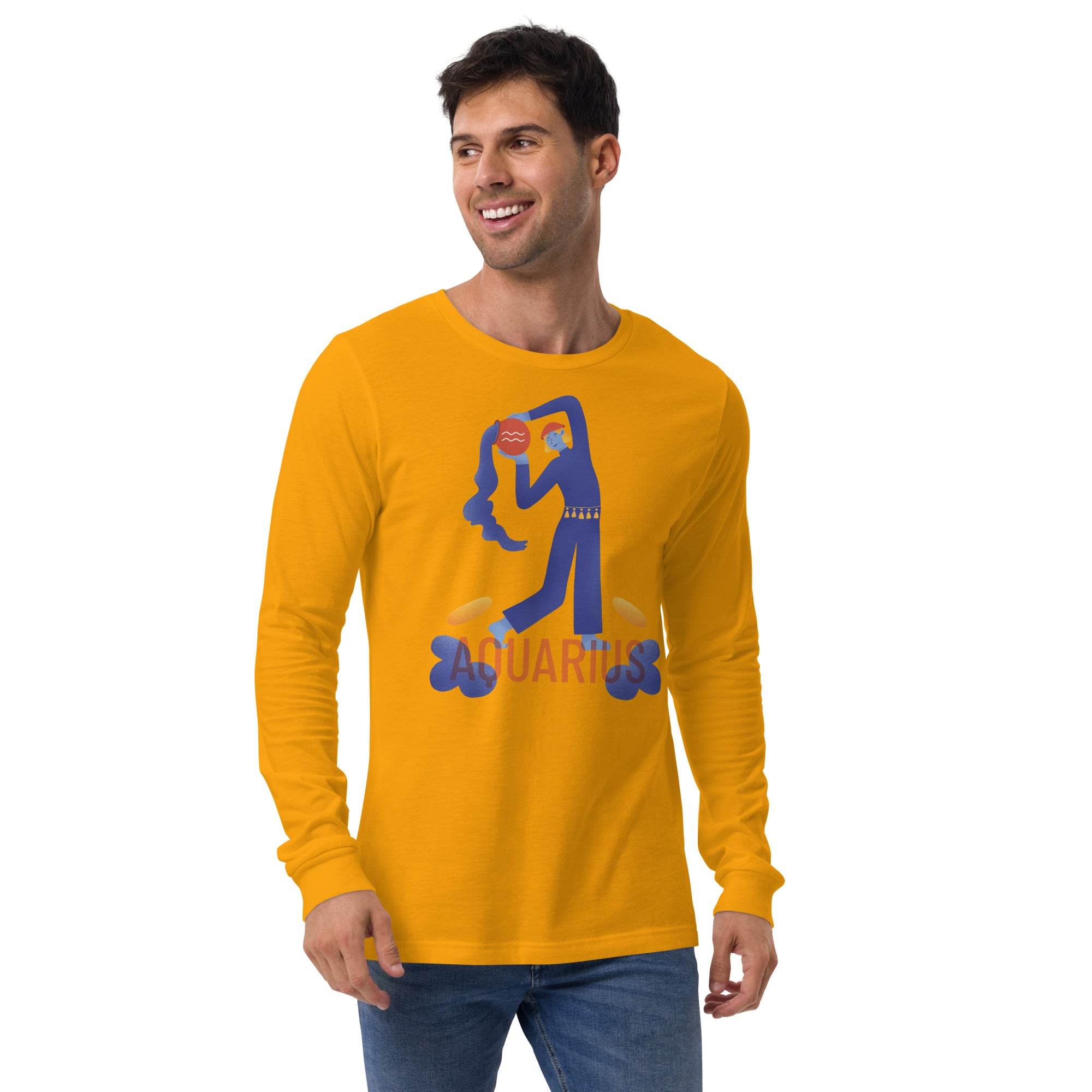 Aquarius Unisex Long Sleeve Tee - Raw Edition - 