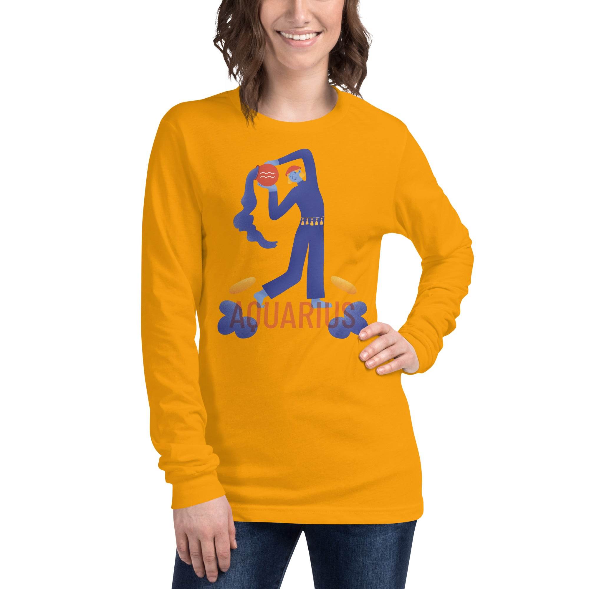 Aquarius Unisex Long Sleeve Tee - Raw Edition - 