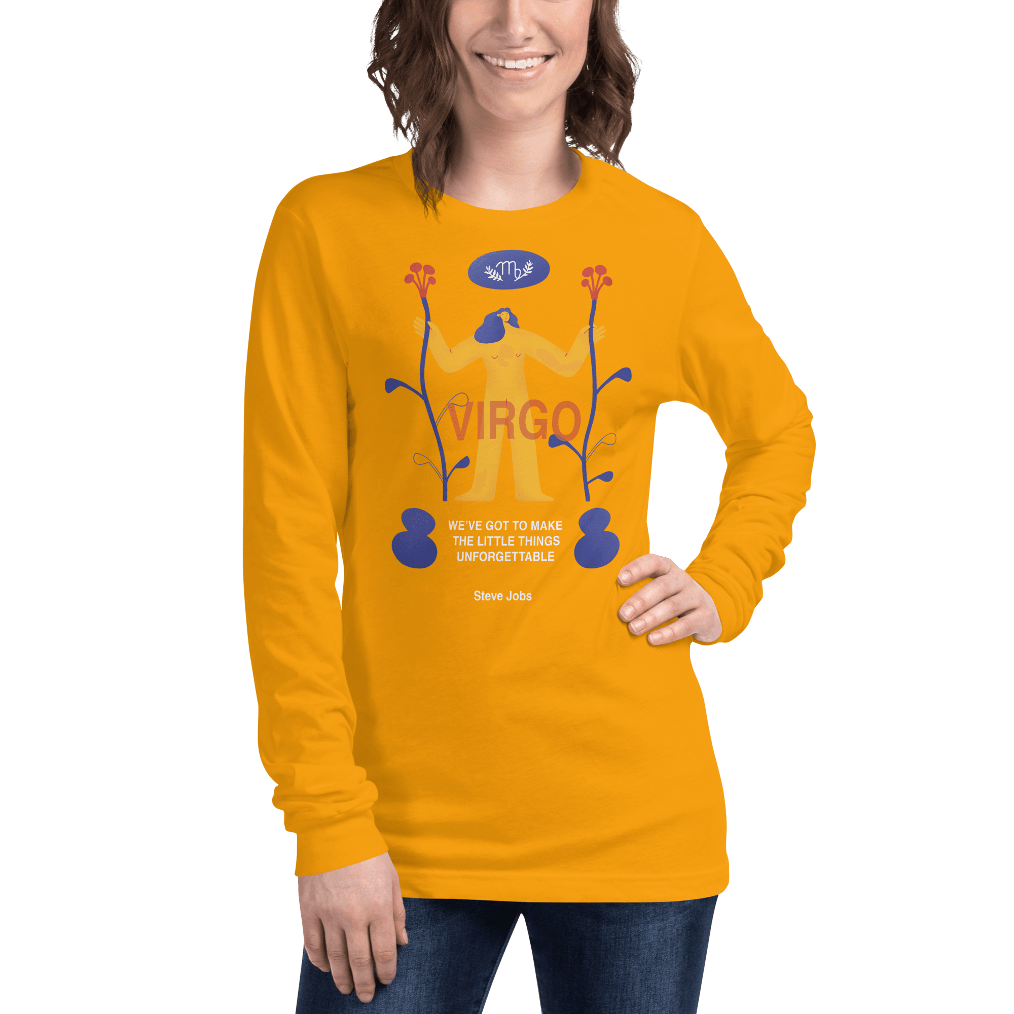 VIRGO Unisex Long Sleeve Tee Steve Jobs Edition - 