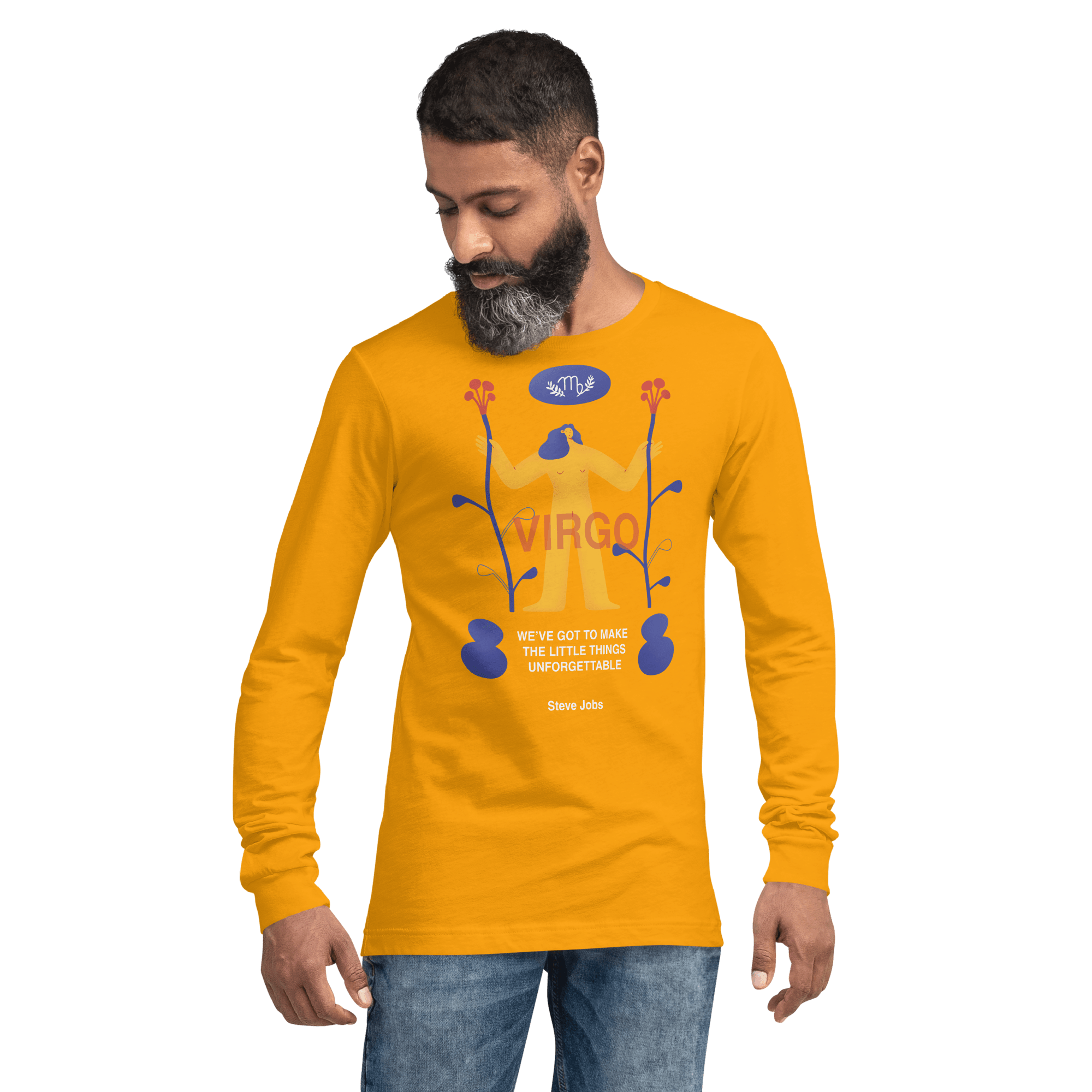 VIRGO Unisex Long Sleeve Tee Steve Jobs Edition - 
