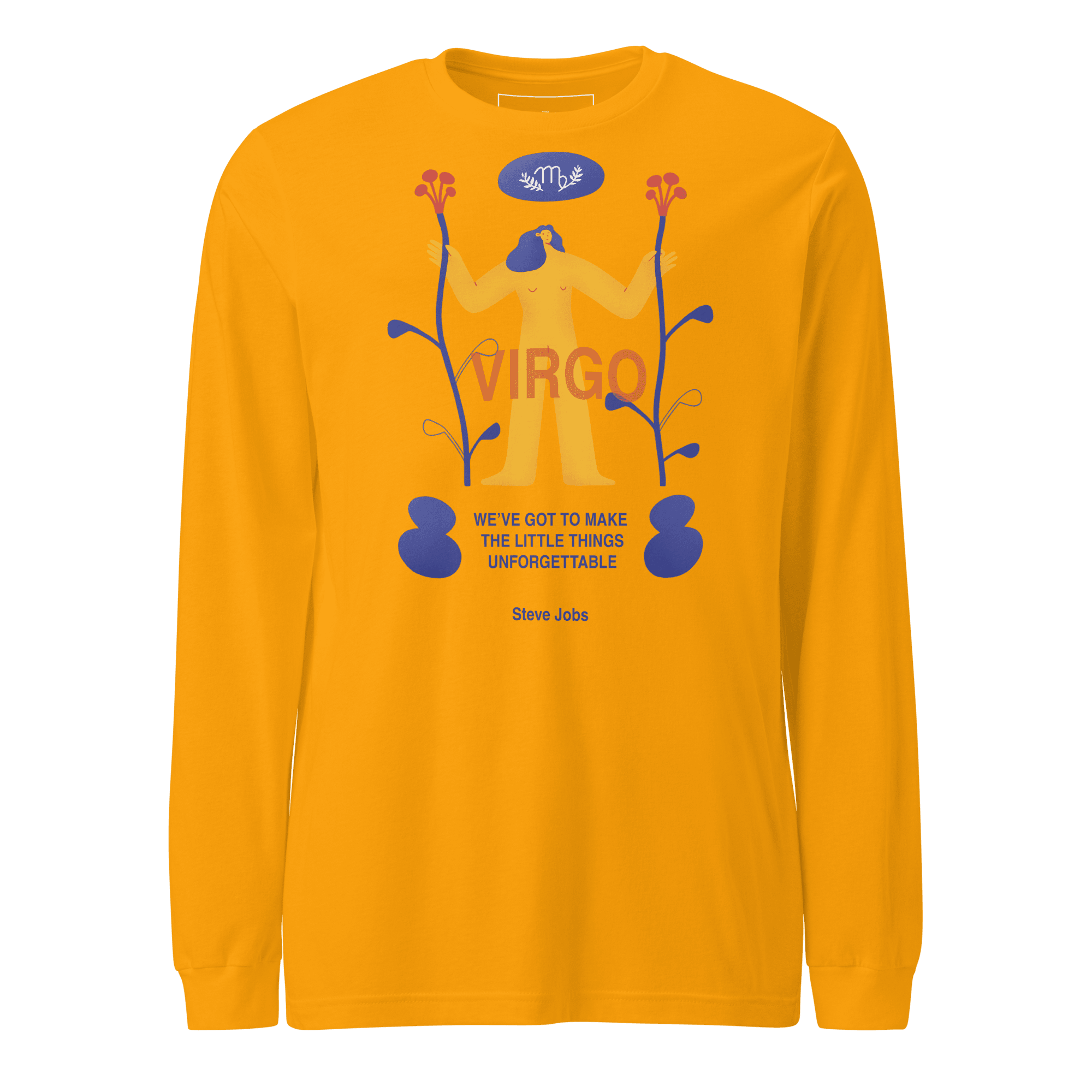 VIRGO Unisex Long Sleeve Tee Steve Jobs Edition - 