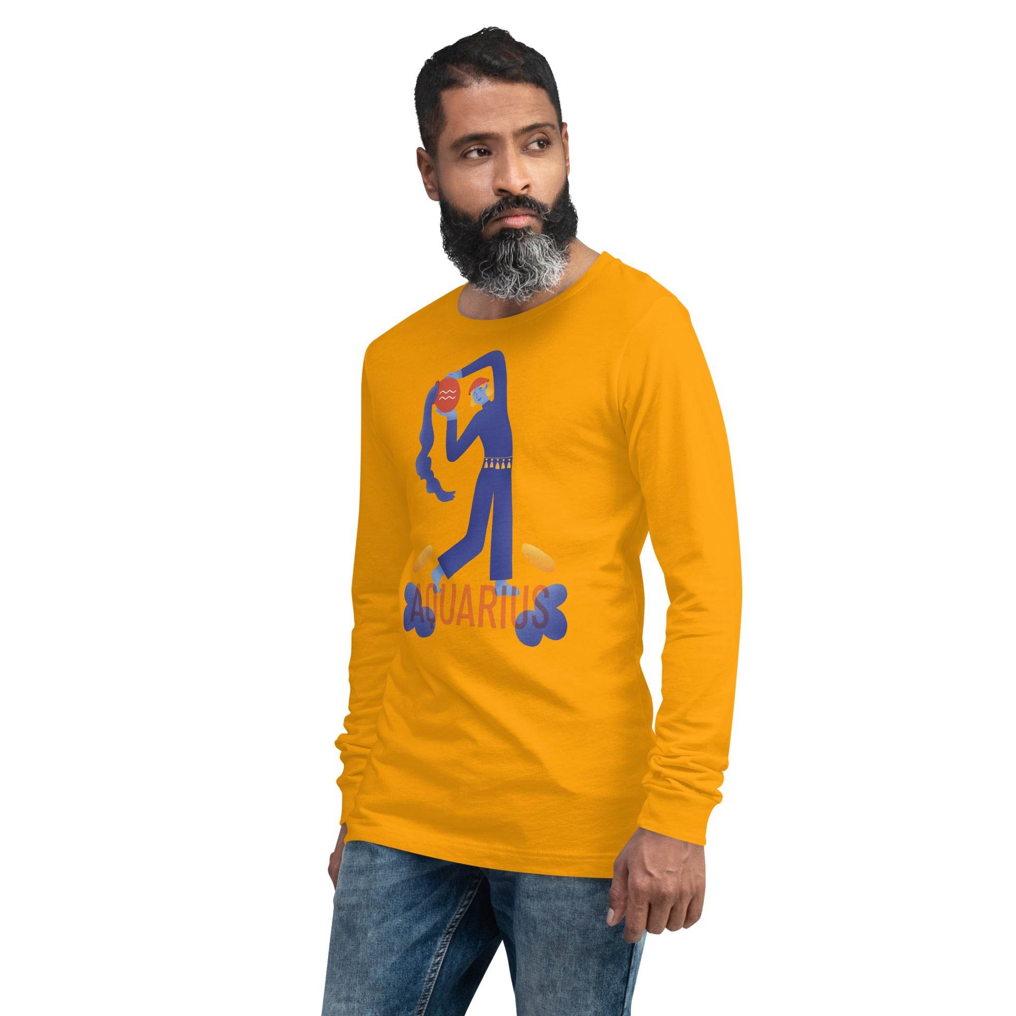 Aquarius Unisex Long Sleeve Tee - Raw Edition - 
