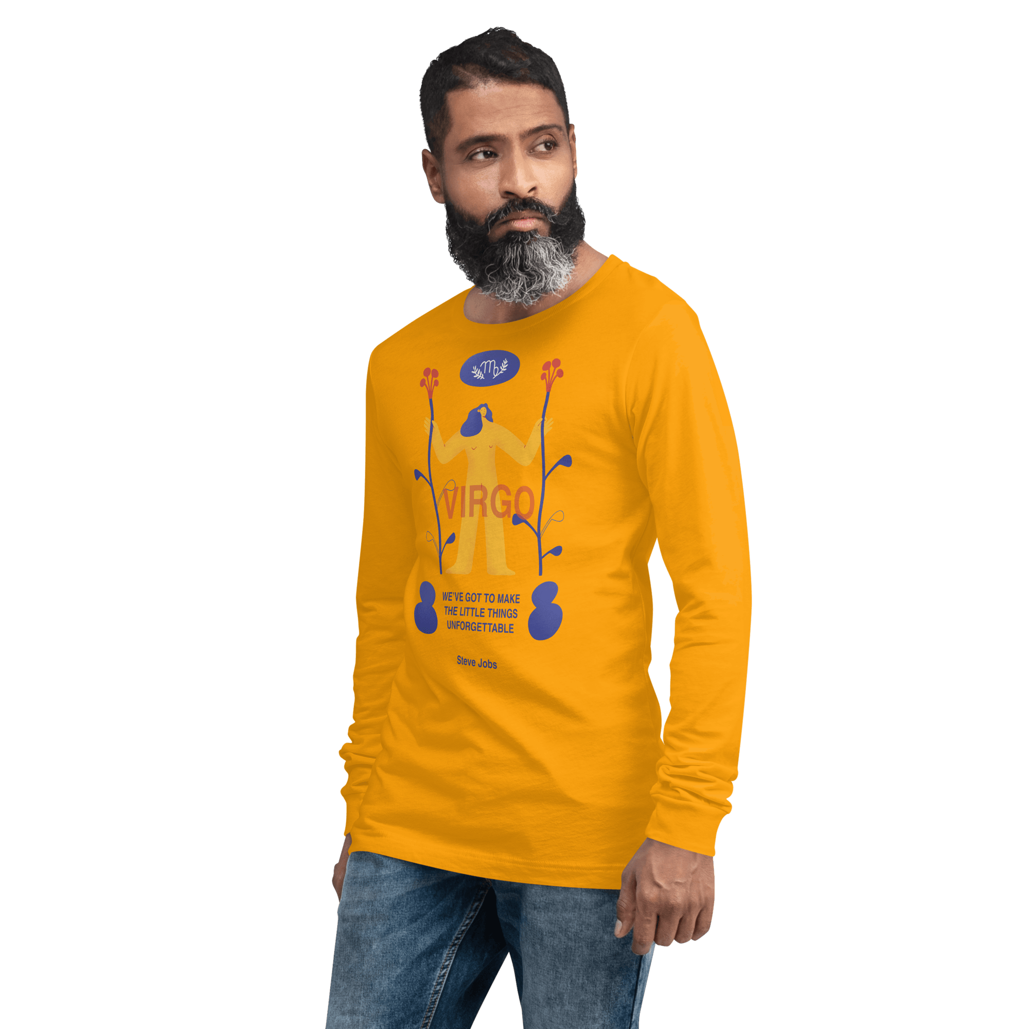 VIRGO Unisex Long Sleeve Tee Steve Jobs Edition - 