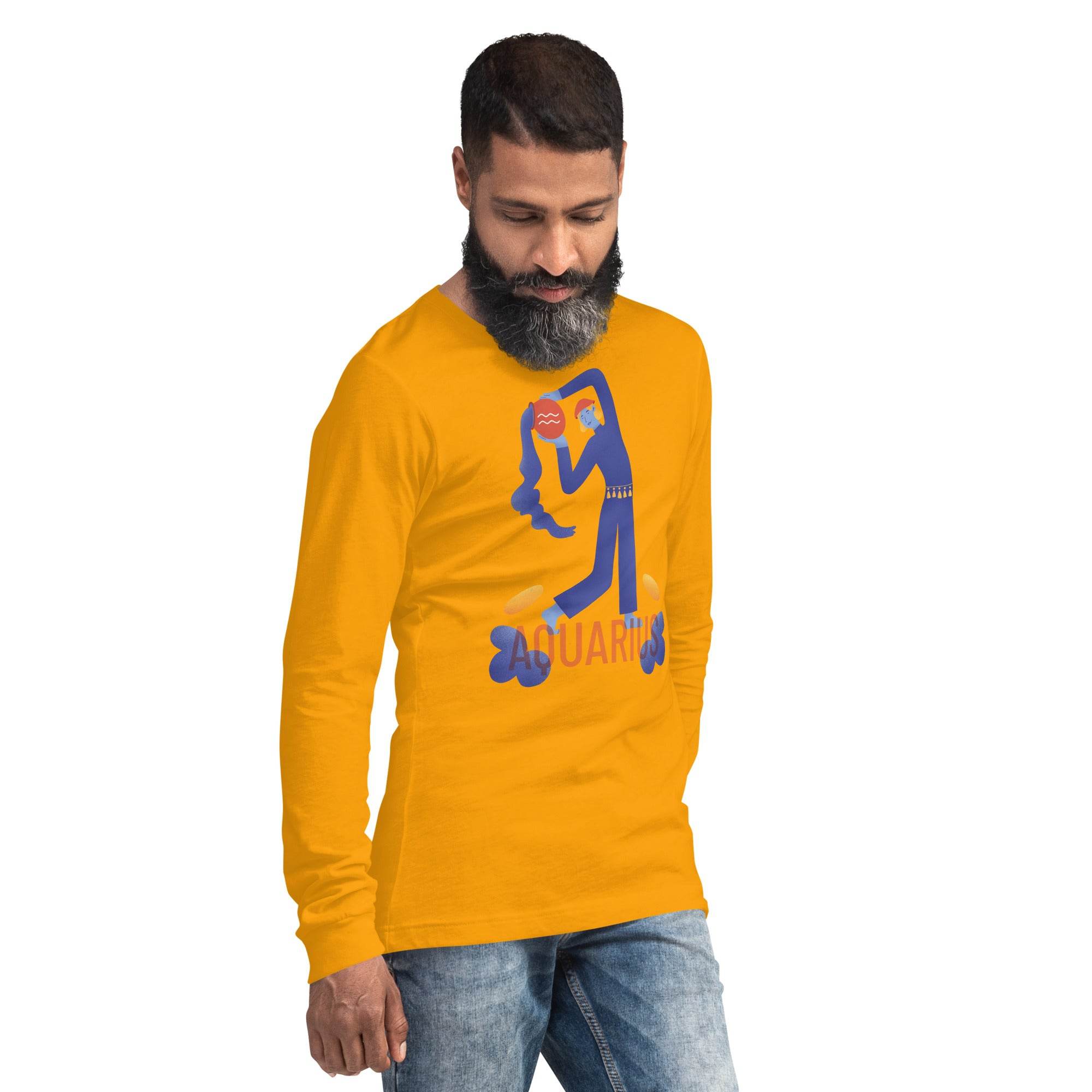 Aquarius Unisex Long Sleeve Tee - Raw Edition - 