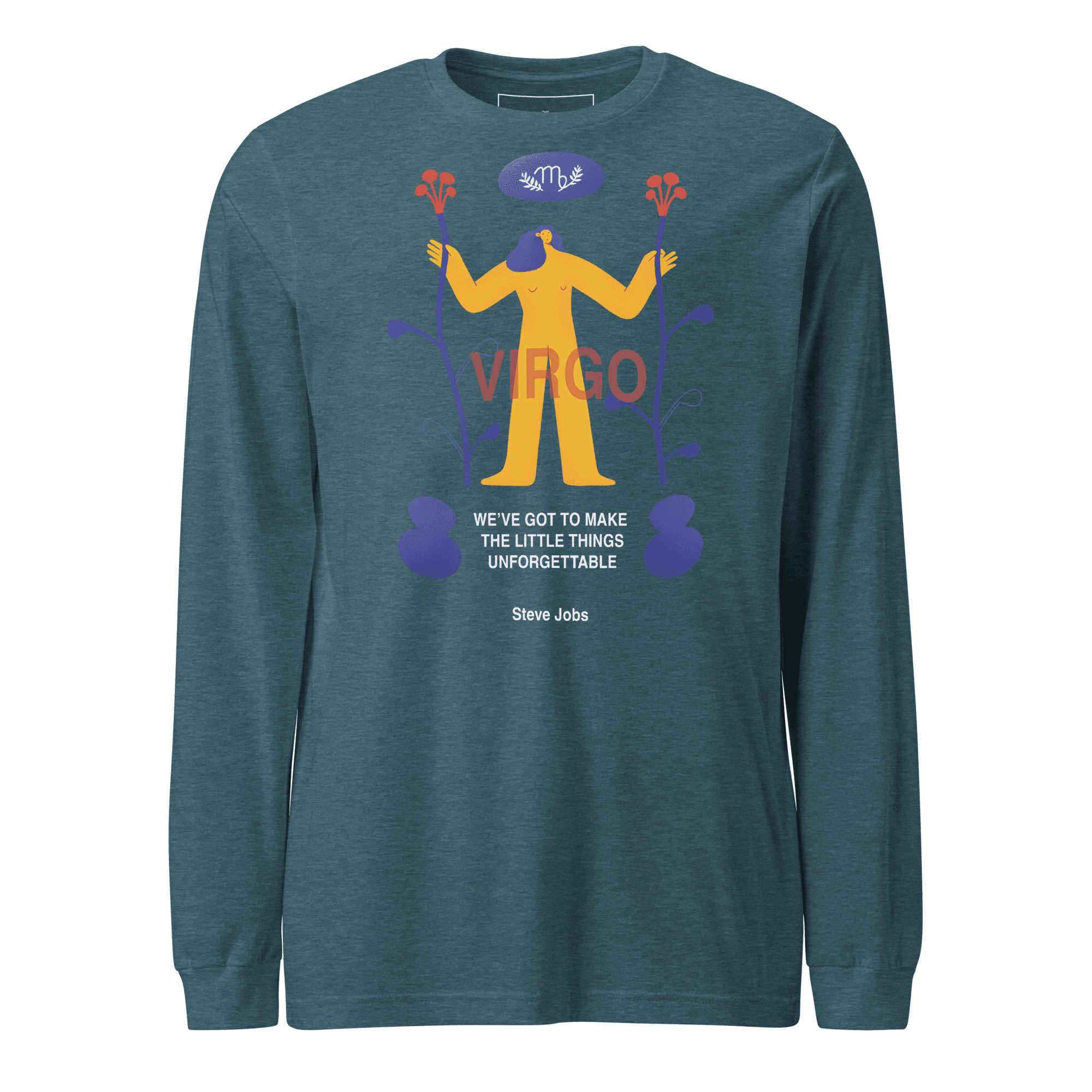 VIRGO Unisex Long Sleeve Tee Steve Jobs Edition - 
