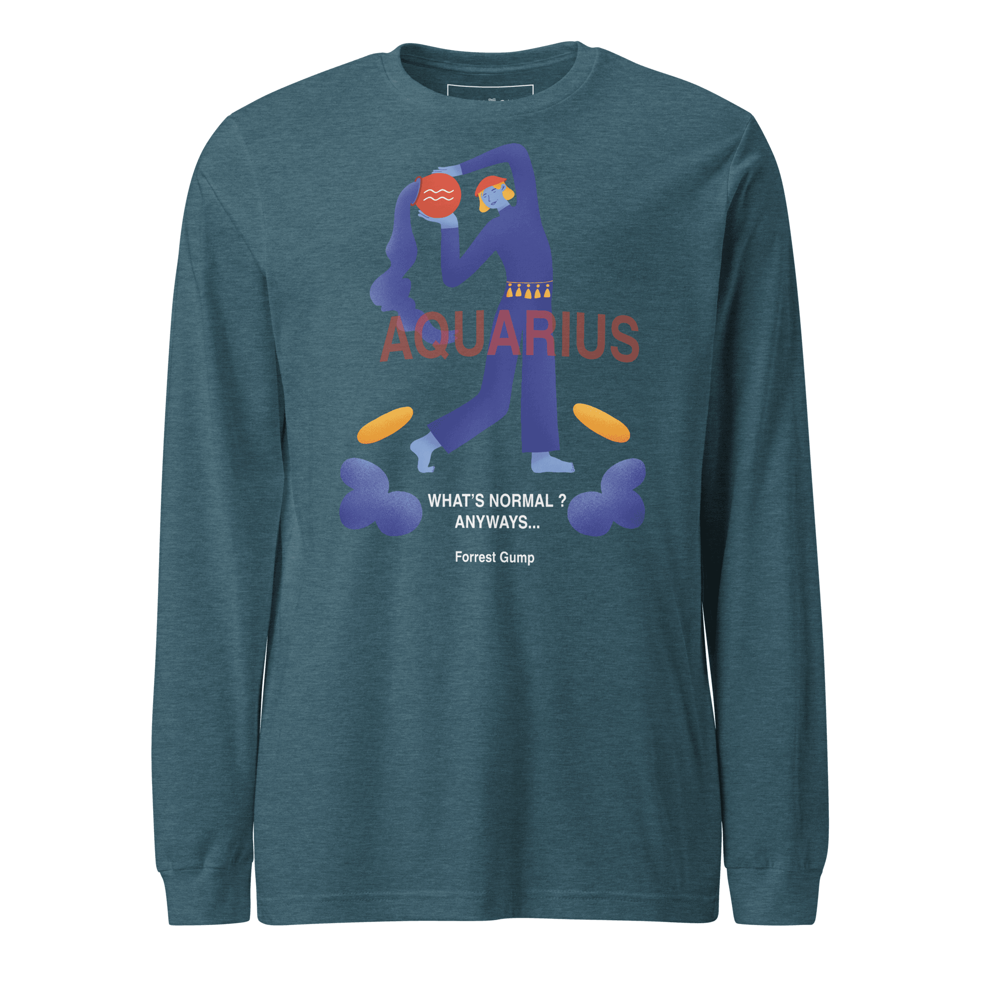 Aquarius Unisex Long Sleeve Tee - Forrest Gump Edition - 