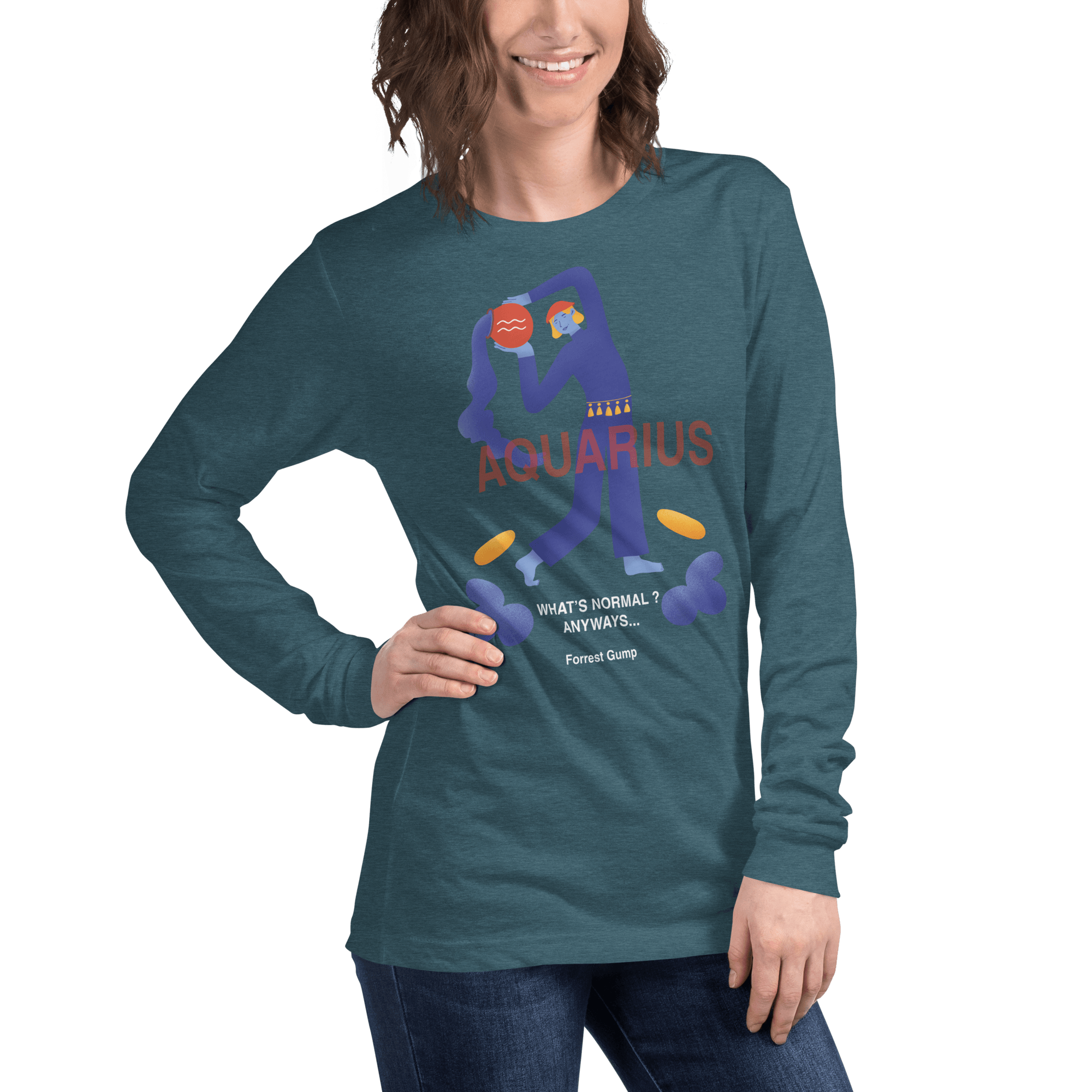 Aquarius Unisex Long Sleeve Tee - Forrest Gump Edition - 