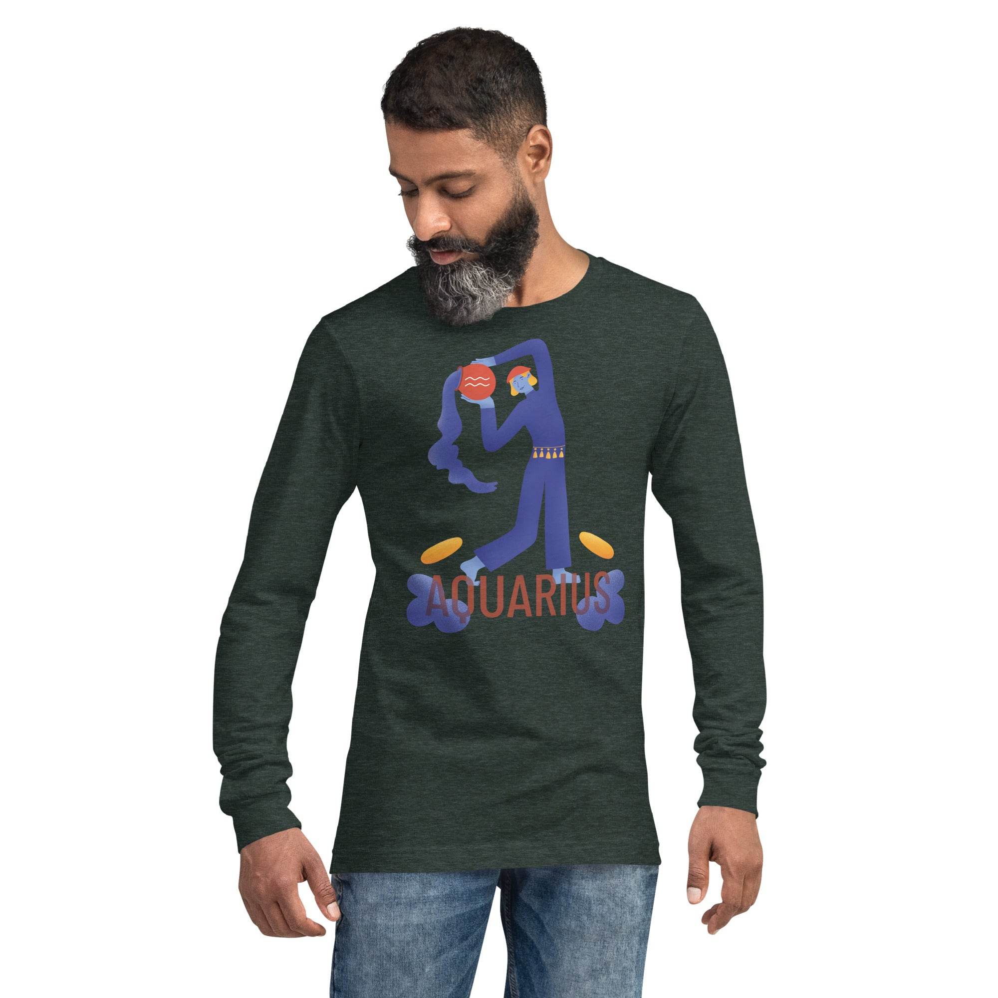 Aquarius Unisex Long Sleeve Tee - Raw Edition - 