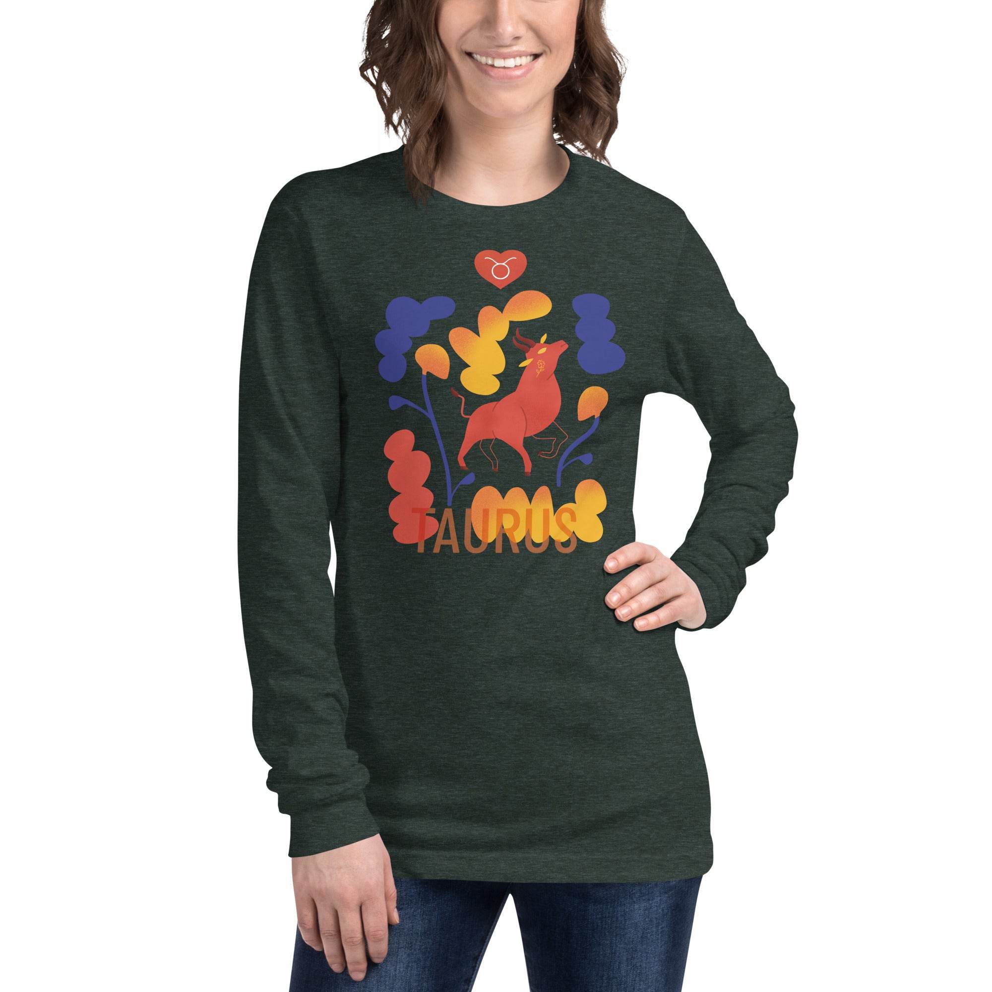 TAURUS Unisex Long Sleeve Tee Raw - 