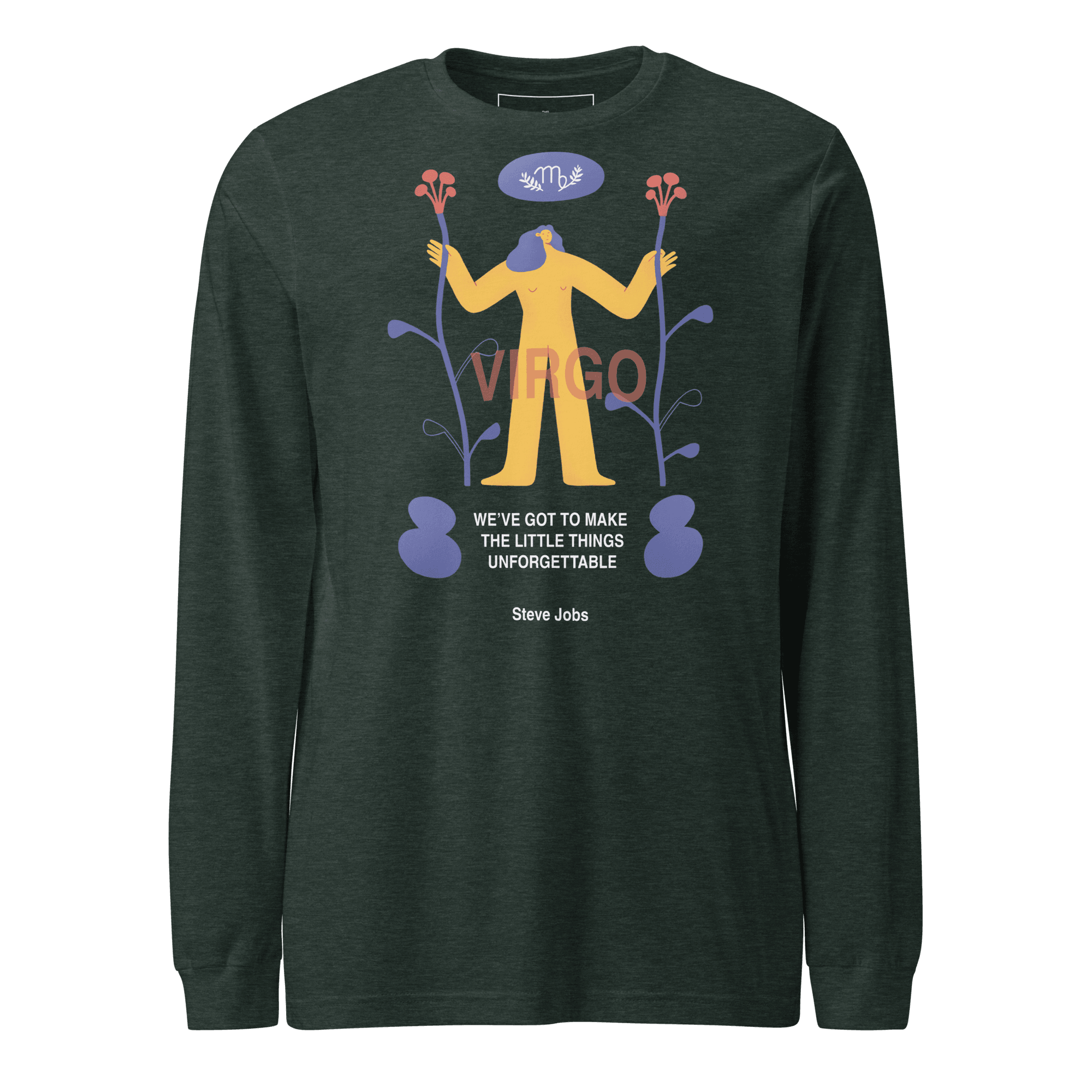 VIRGO Unisex Long Sleeve Tee Steve Jobs Edition - 