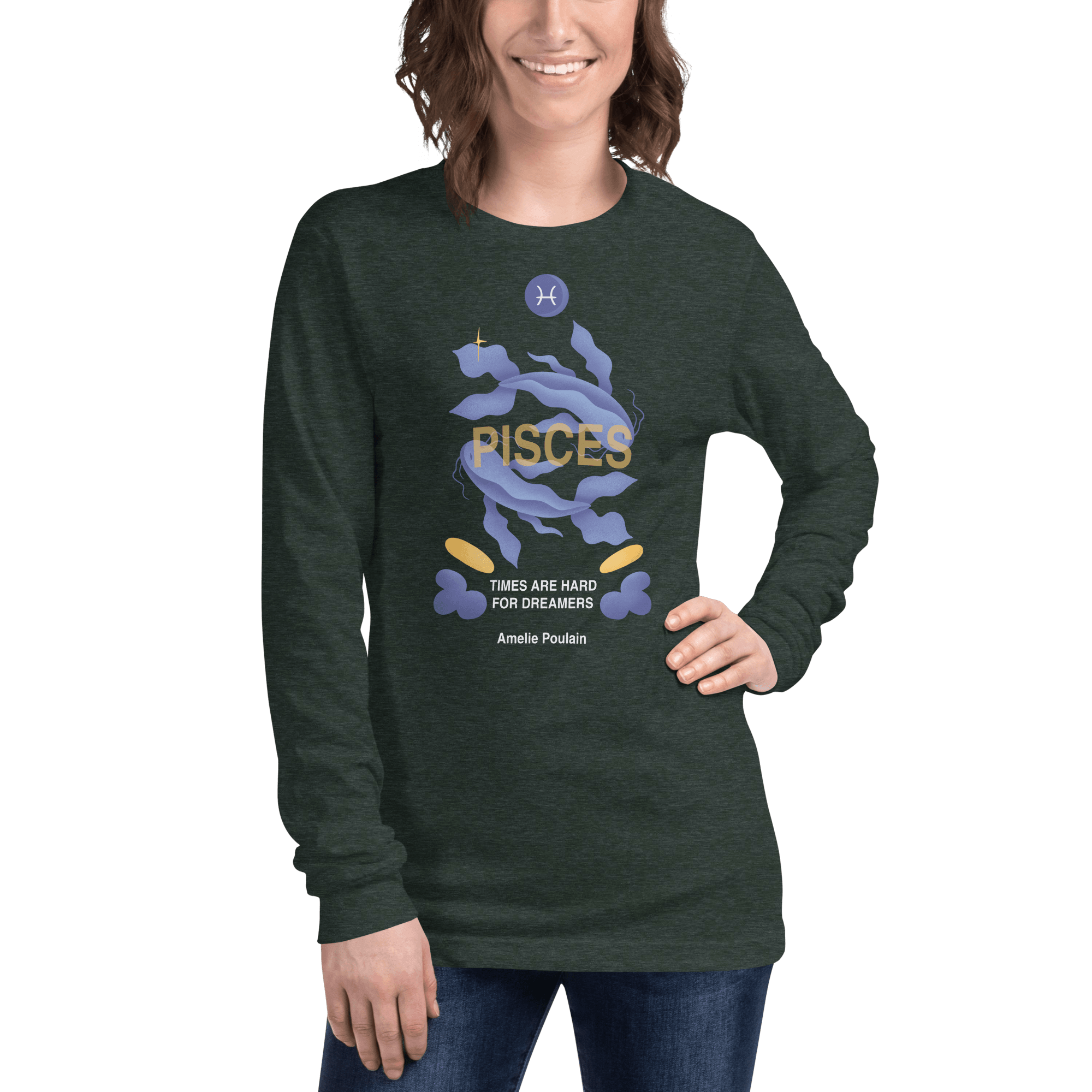 Pisces Unisex Long Sleeve Tee - Amelie Poulain Edition - 
