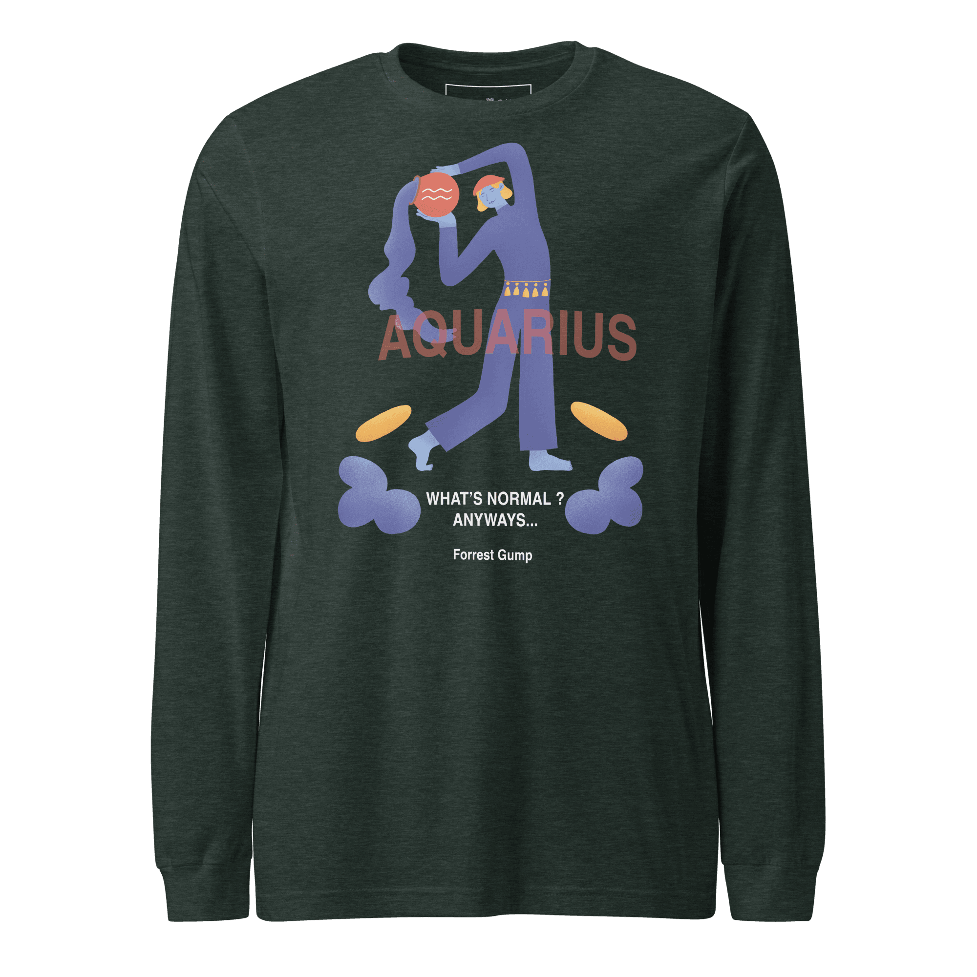 Aquarius Unisex Long Sleeve Tee - Forrest Gump Edition - 