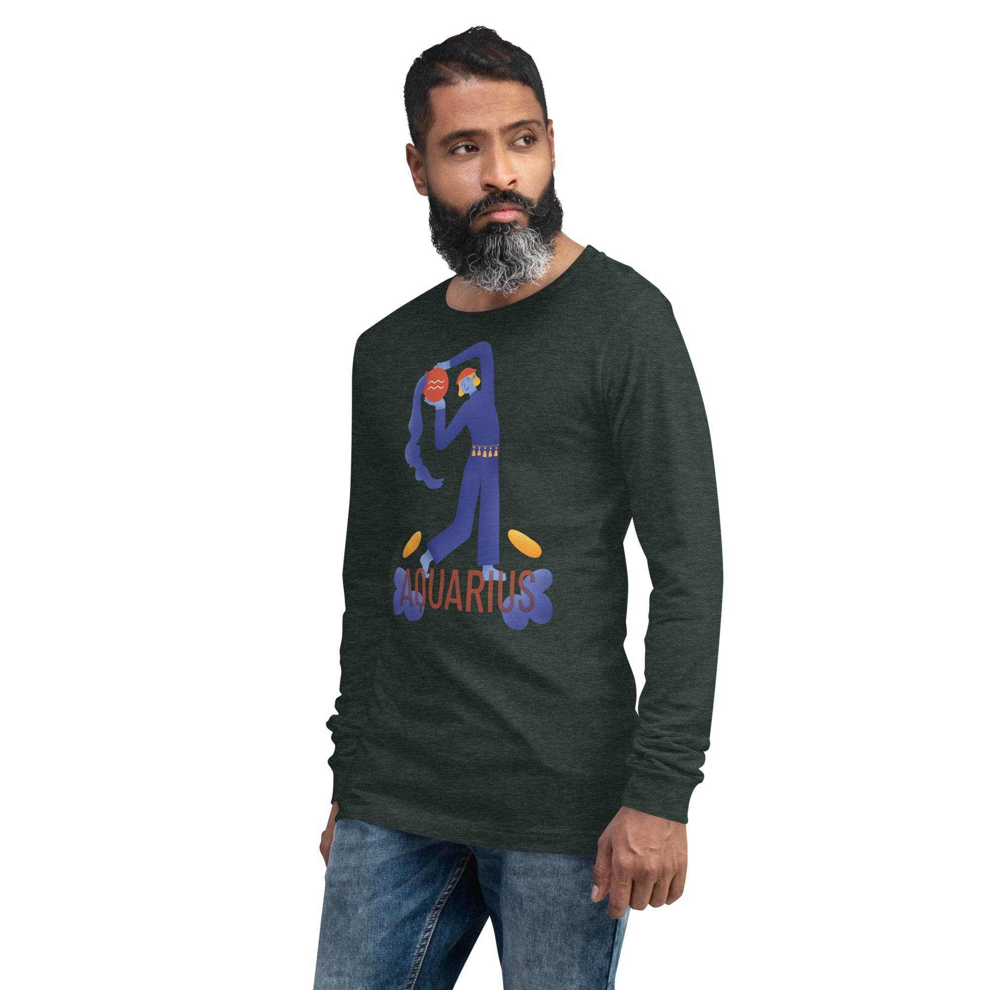 Aquarius Unisex Long Sleeve Tee - Raw Edition - 