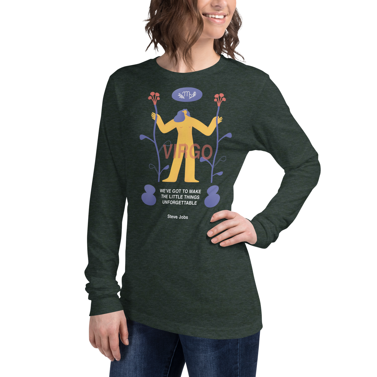 VIRGO Unisex Long Sleeve Tee Steve Jobs Edition