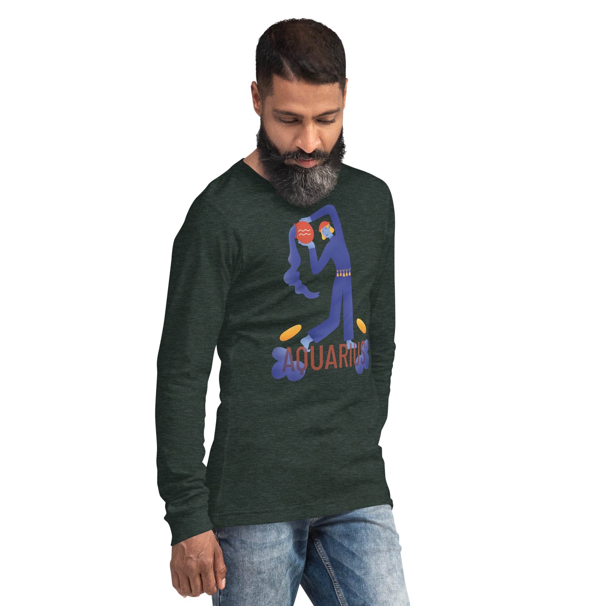 Aquarius Unisex Long Sleeve Tee - Raw Edition - 