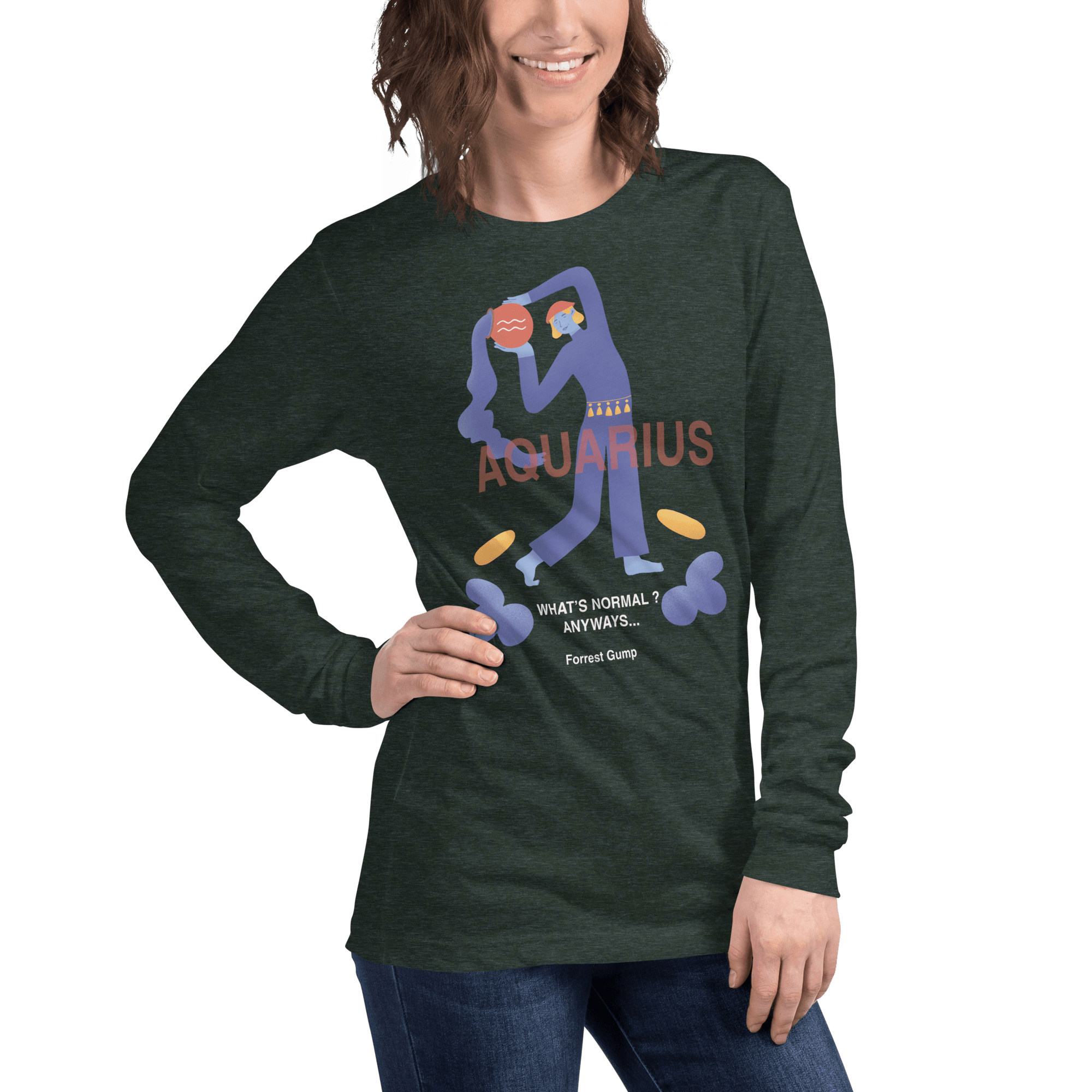 Aquarius Unisex Long Sleeve Tee - Forrest Gump Edition - 